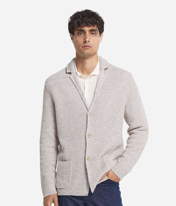 Пиджак из хлопка и льна