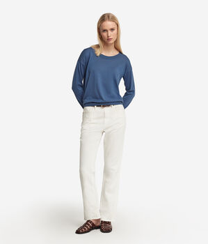 Silk and Cotton Round-Neck Jumper