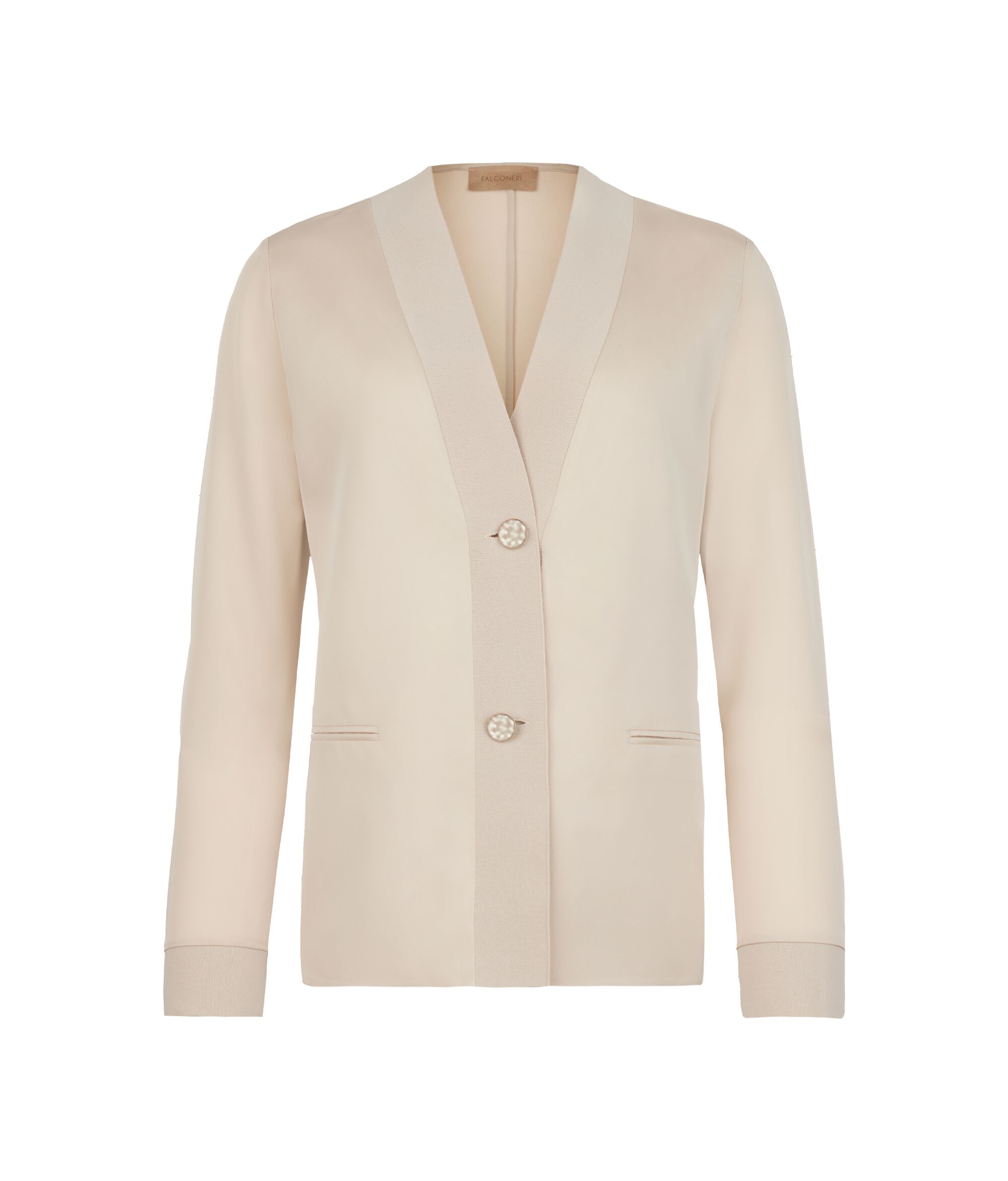 Sako od mat svile s pletenim umecima