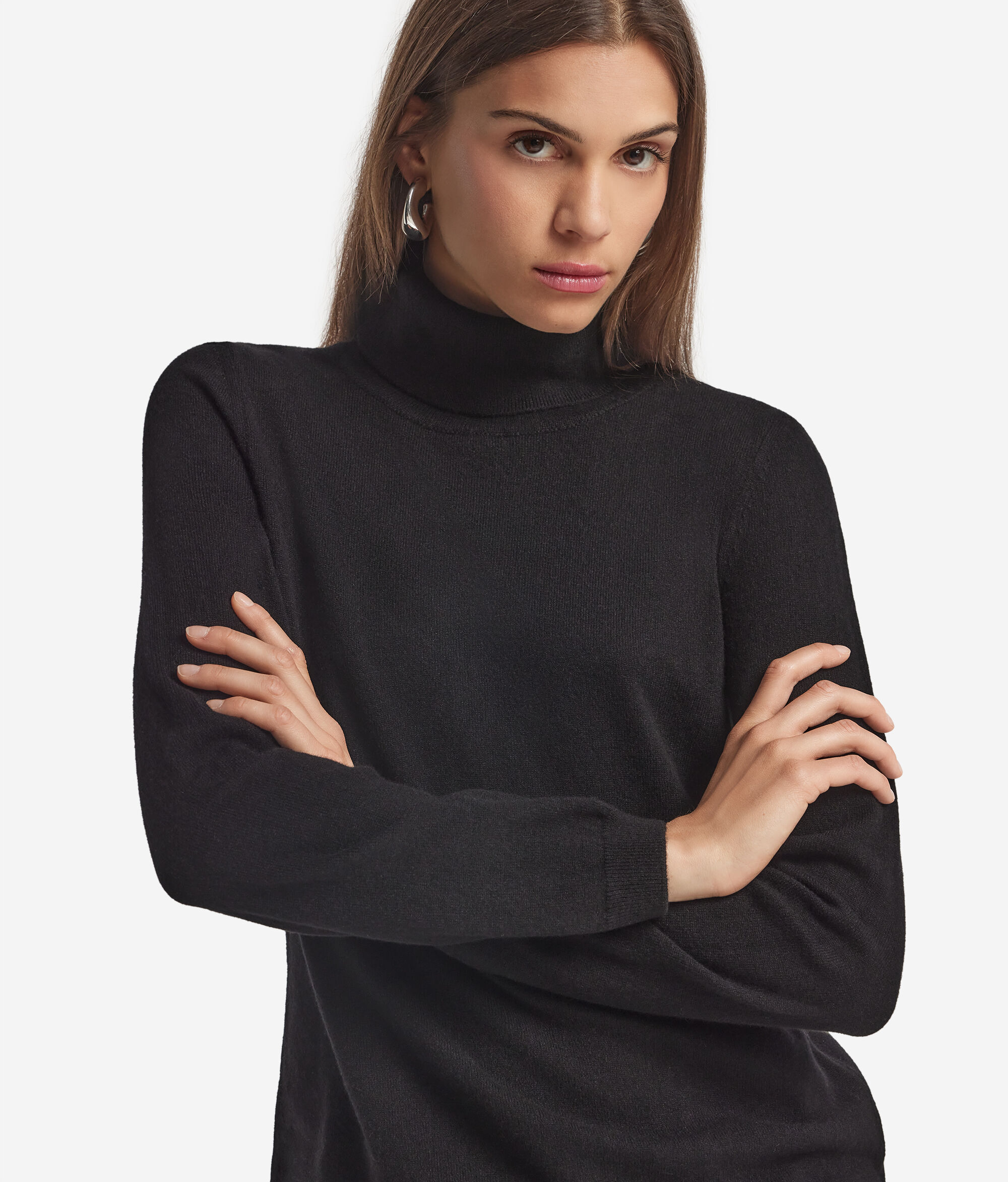 Camisola de Gola Alta em Ultrasoft Cashmere