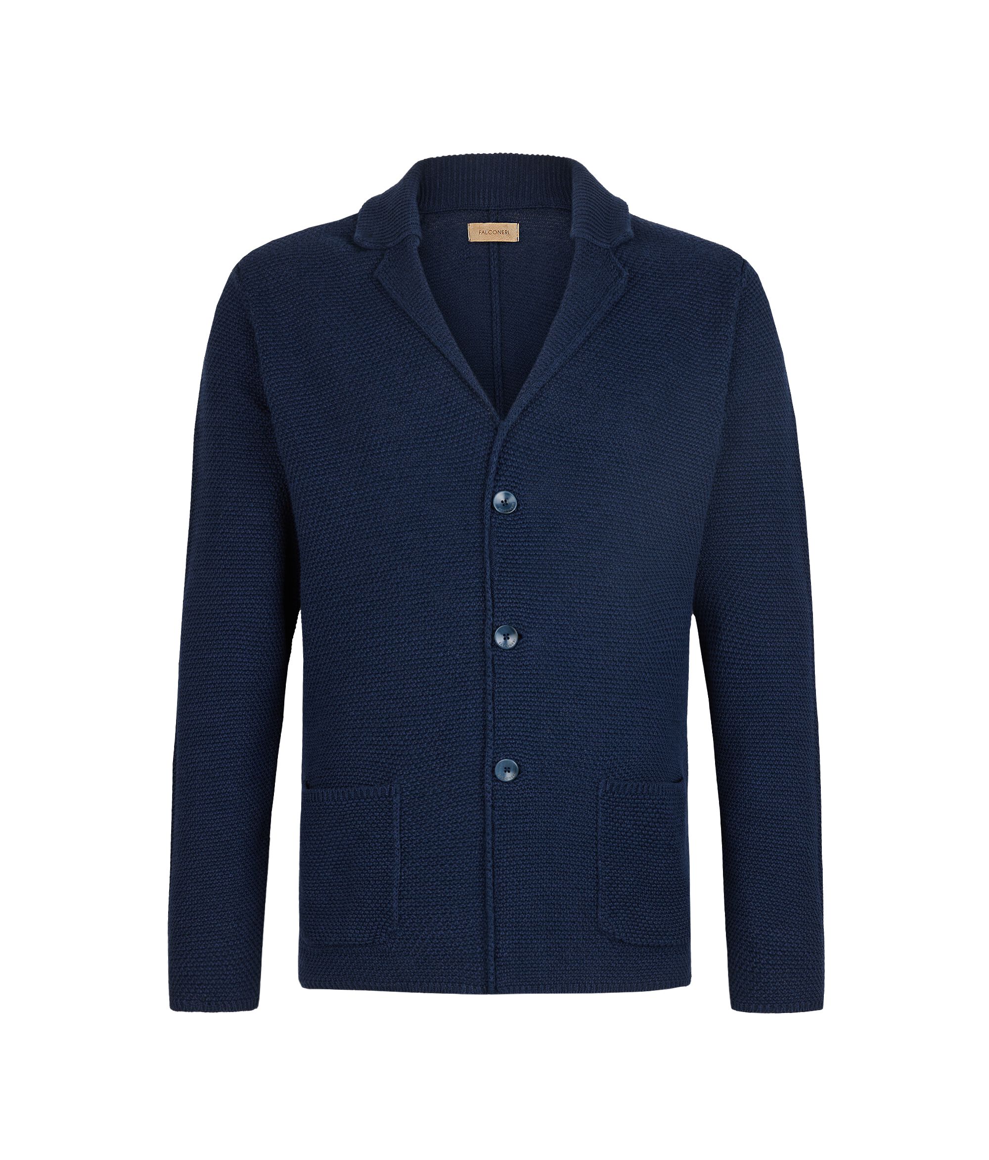 Blazer mit Knötchenmuster Colore Blau