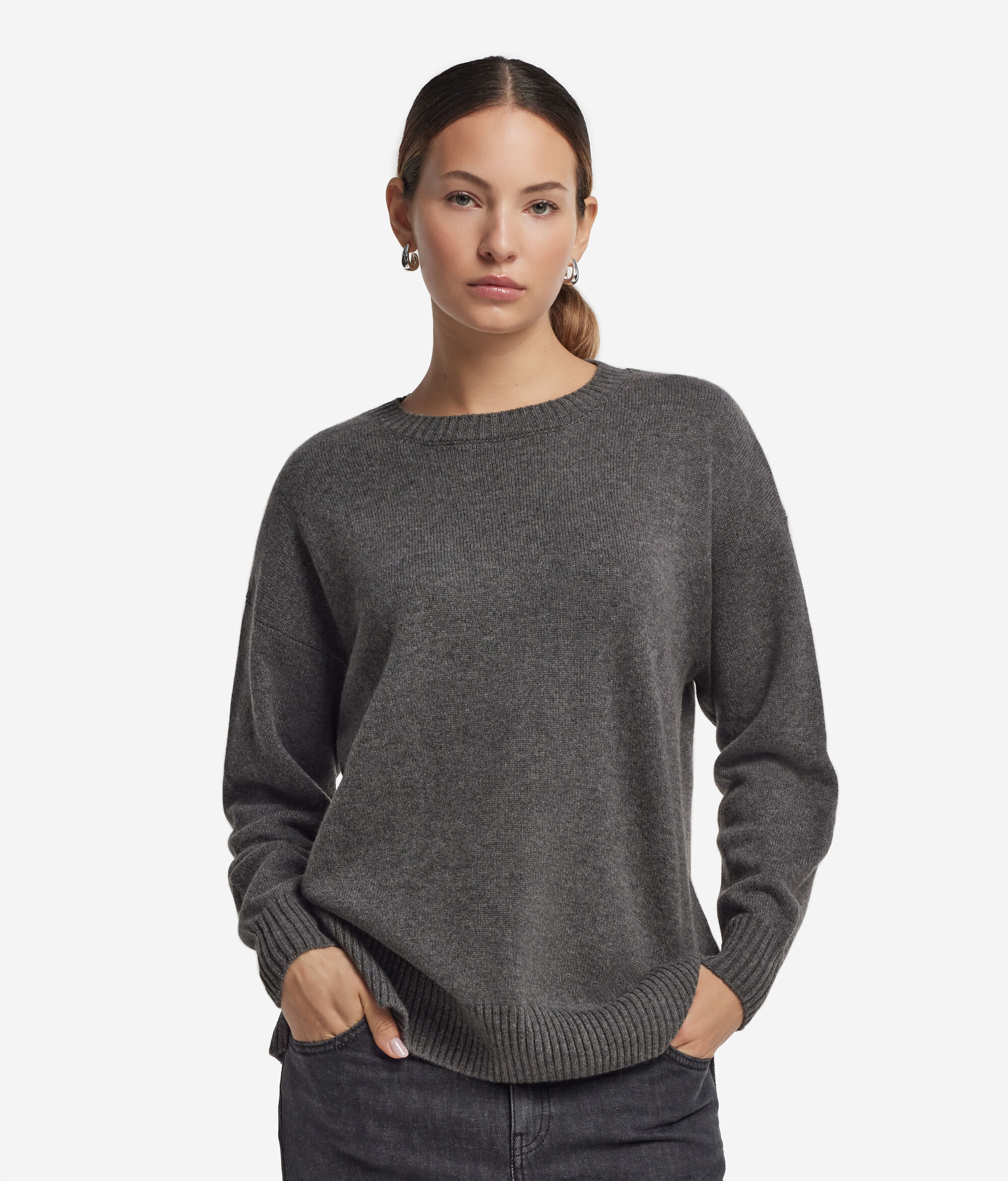 Girocollo con spacchi in Cashmere Ultrasoft