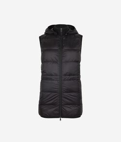 Пуховой жилет с подкладкой из кашемира