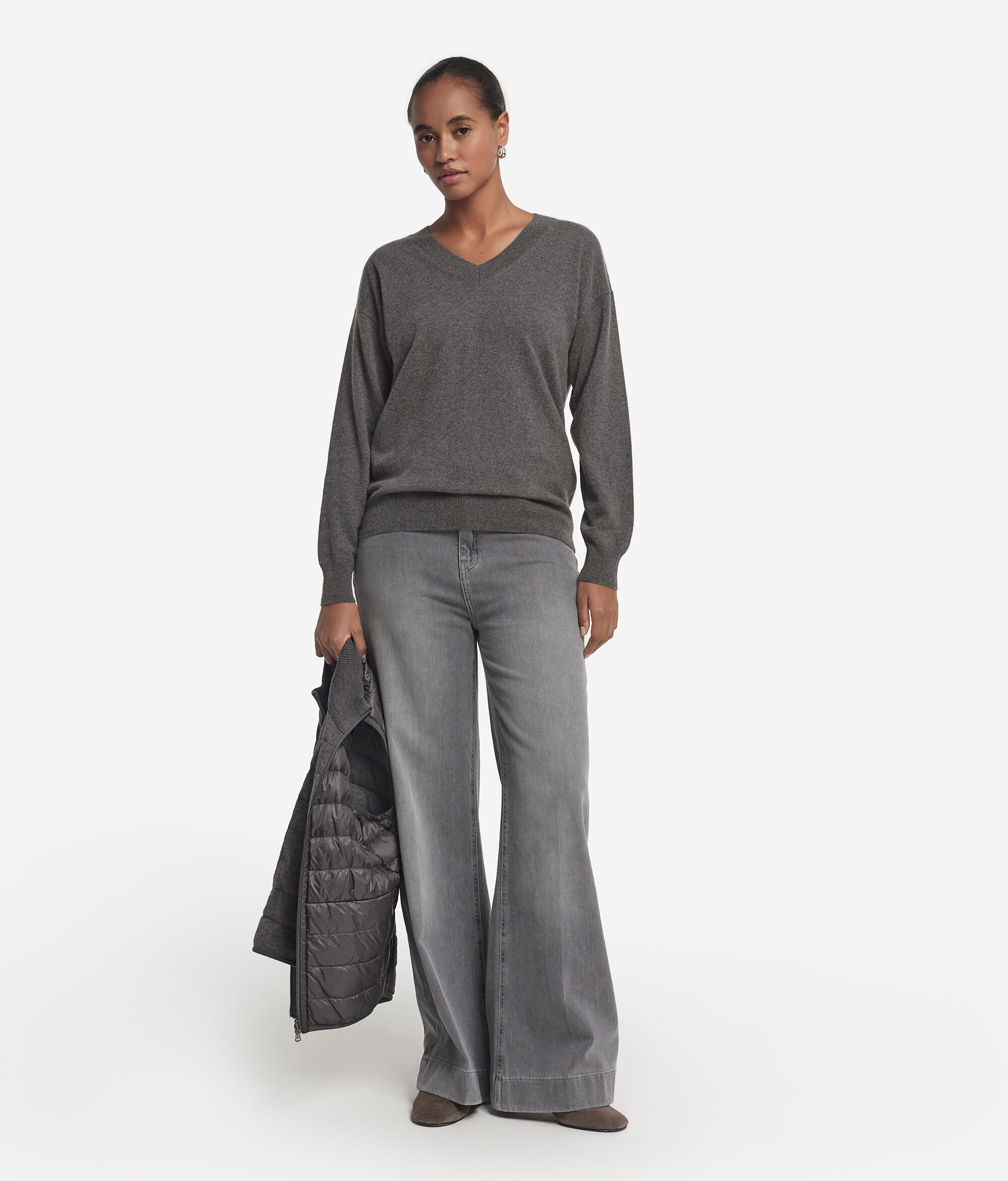 Μπλούζα από Ultrasoft Cashmere με Λαιμόκοψη V