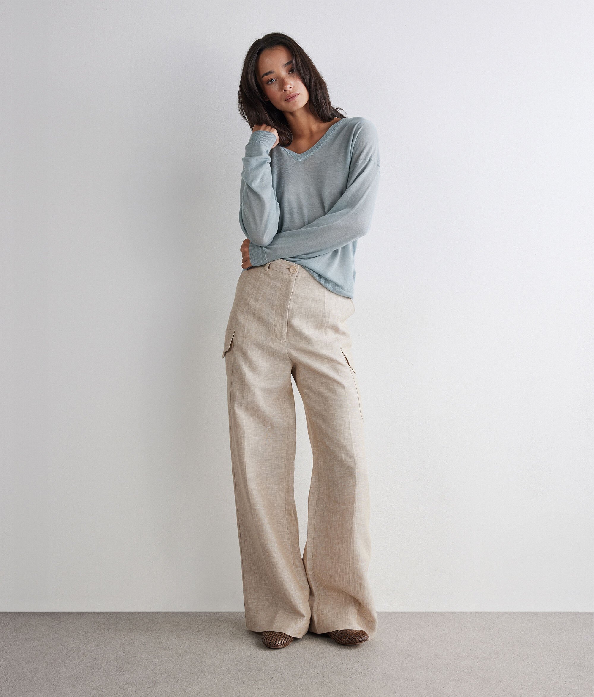 Airfine Kaşmir Derin V Yaka Kazak