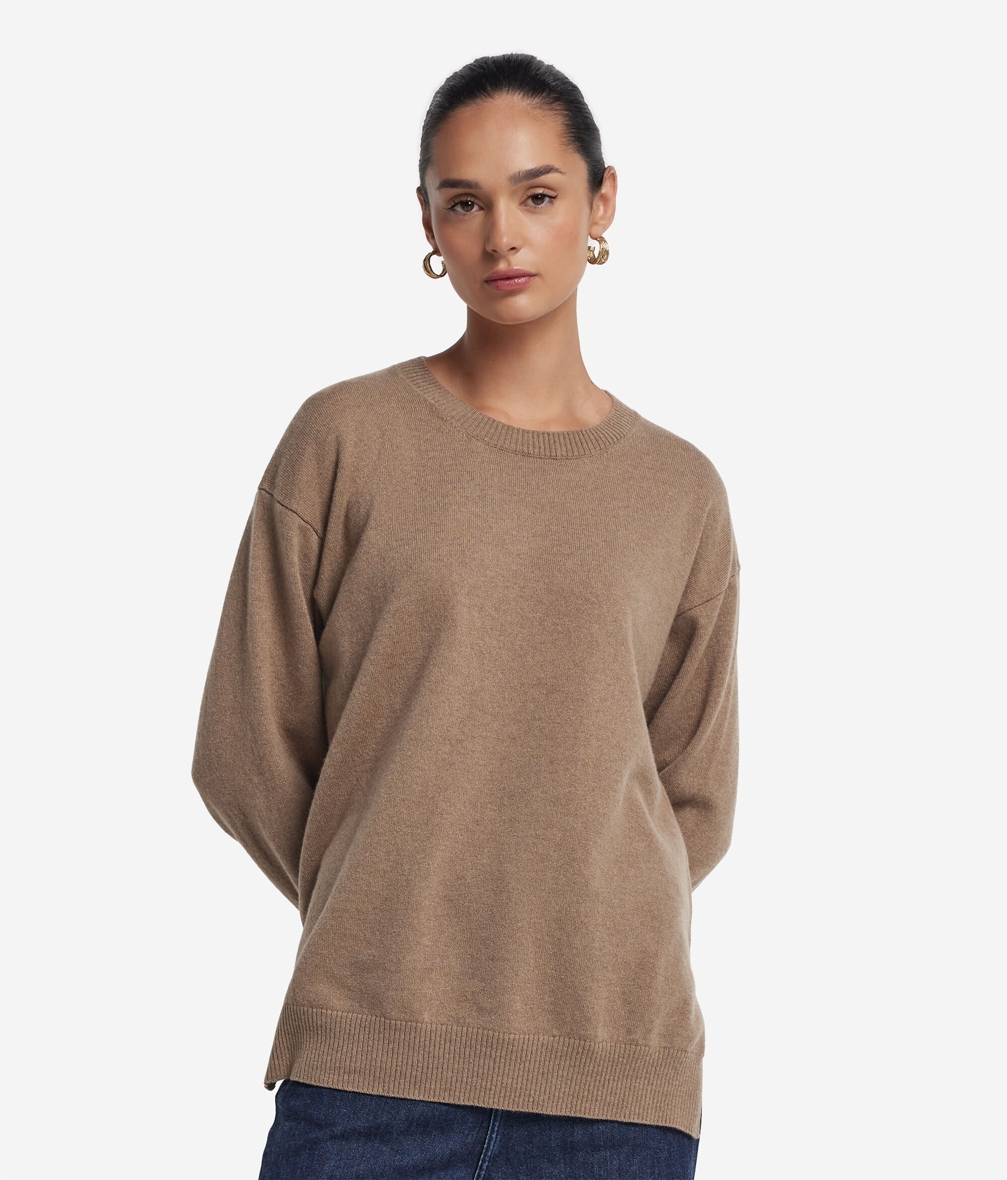 Jersey con aberturas de cashmere ultrasoft