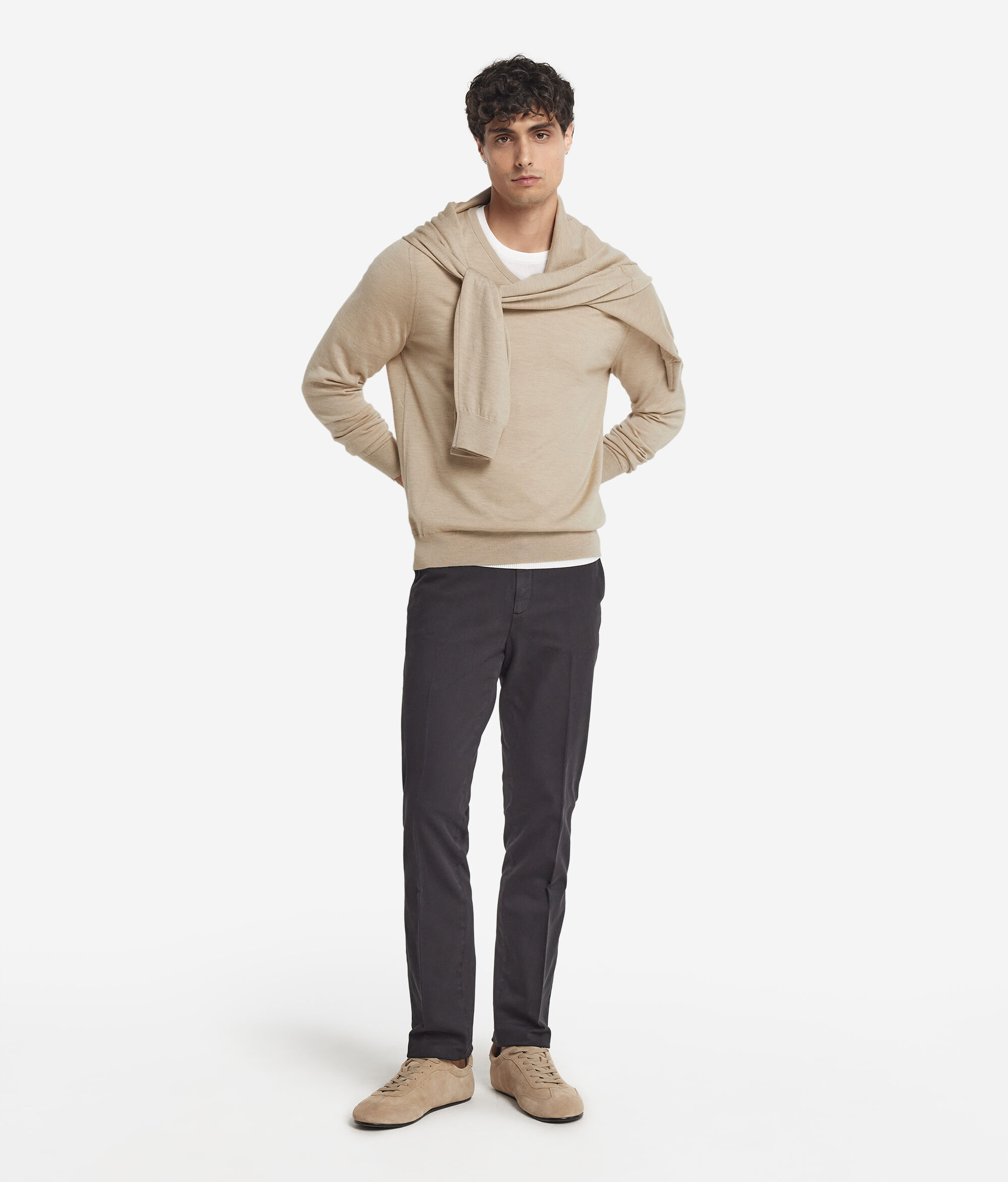 Jersei amb escot en punta de Cashmere Ultrafine