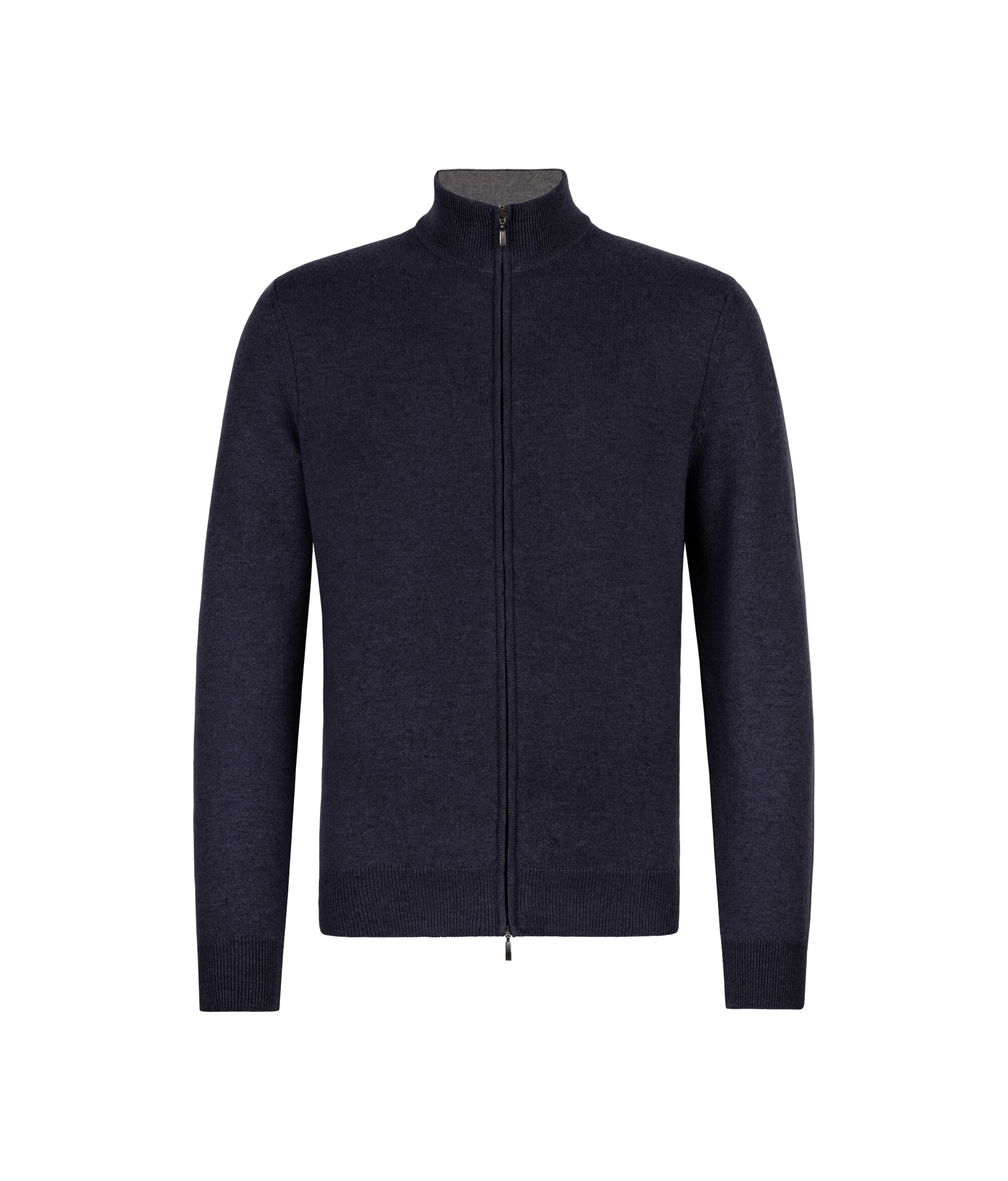 Gilet homme à fermeture éclair en cachemire ultra-doux Colore Bleu Marine