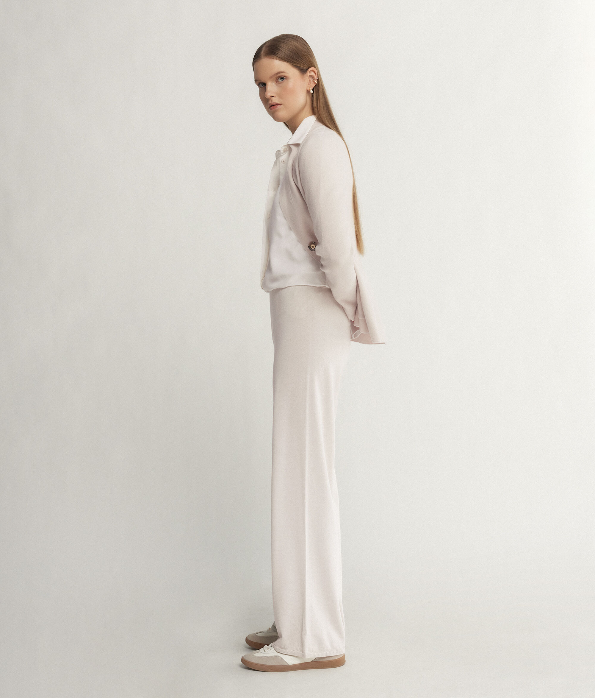 Silk and Cotton Palazzo Pants