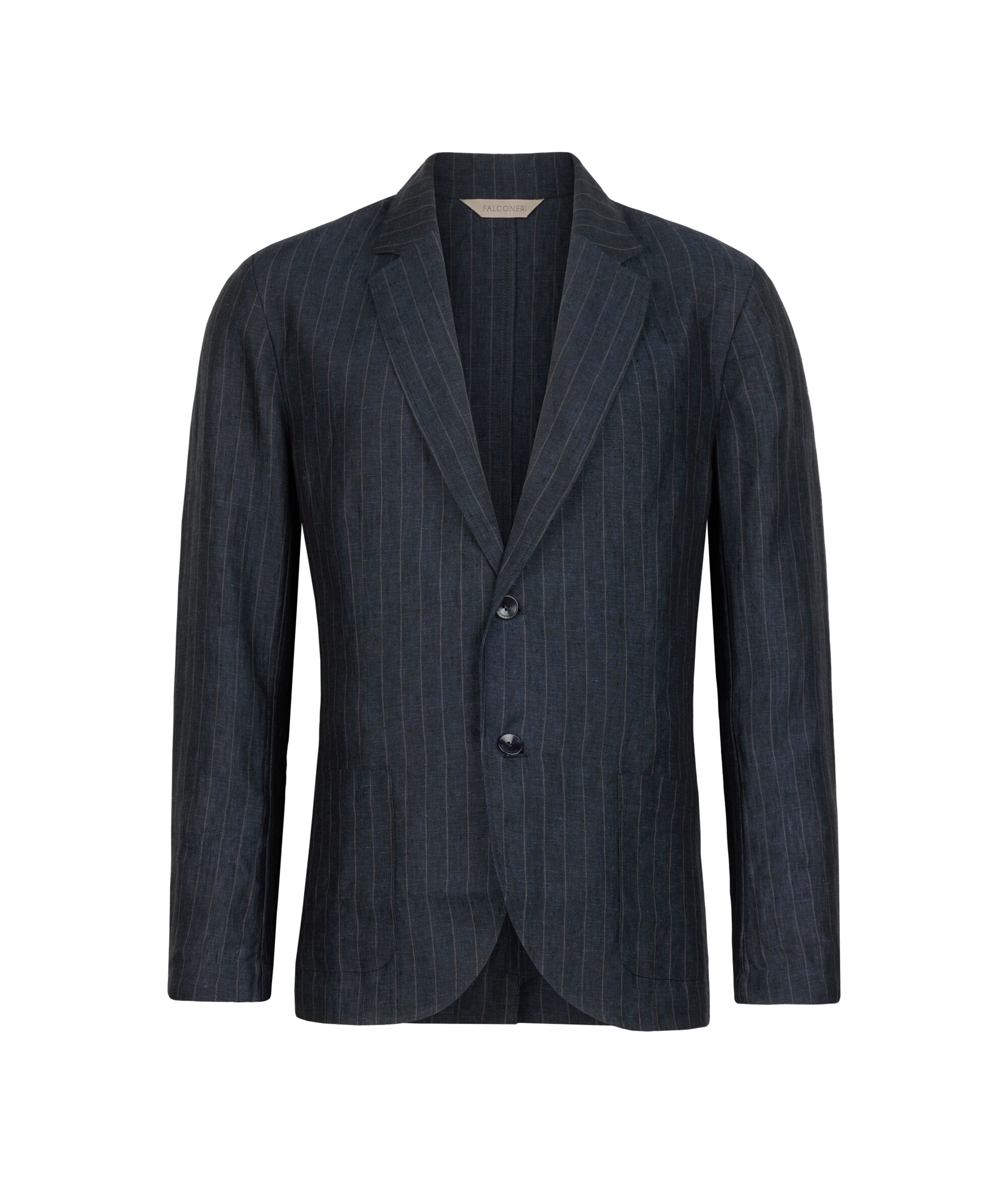 Pinstriped linen jacket