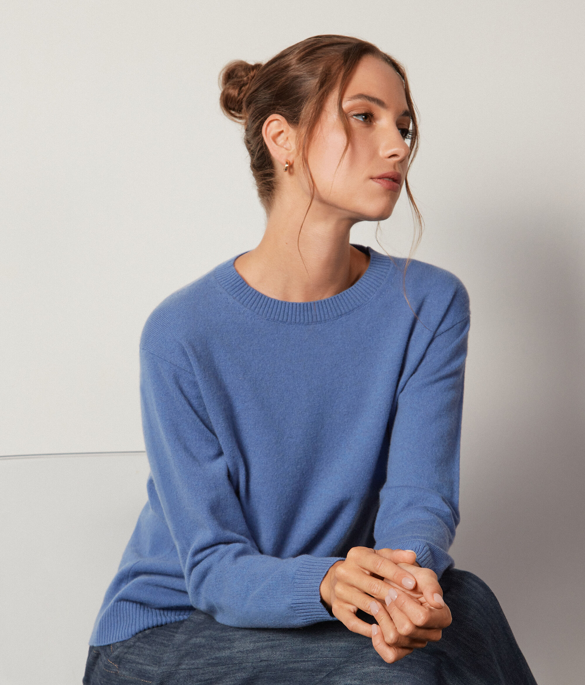 Damenpullover mit U-Boot-Ausschnitt aus Kaschmir Ultrasoft