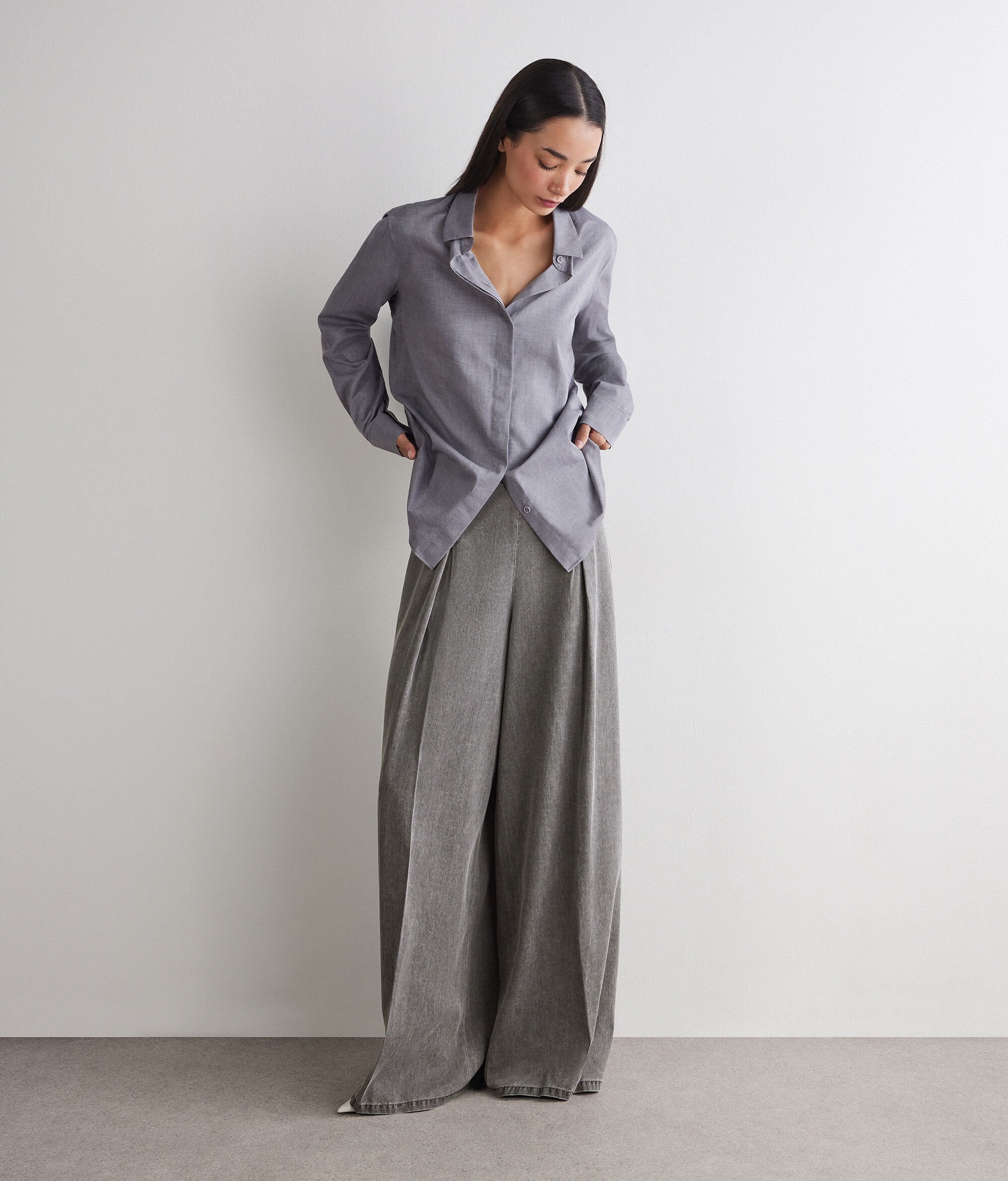 Weite Hose im Used-Look