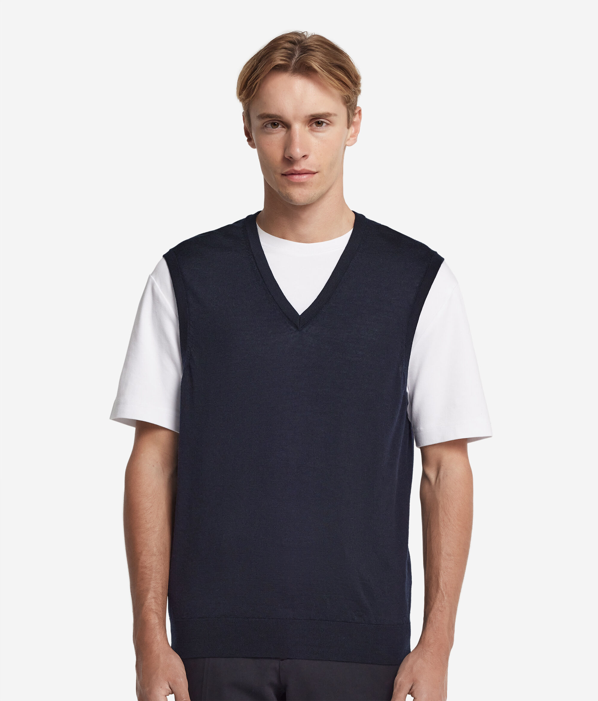 Gilet Scollo a V in Cashmere Ultrafine