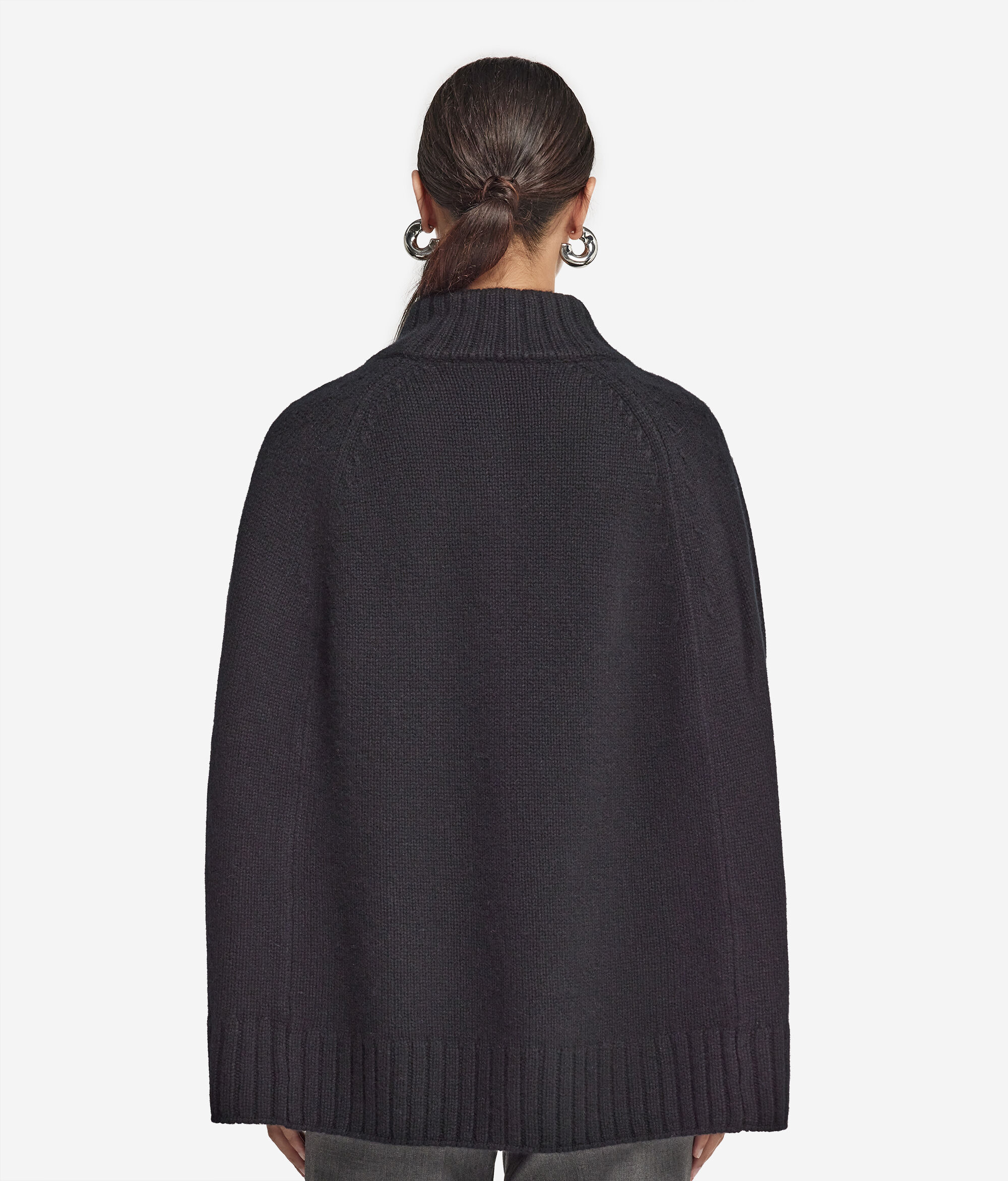 Ultrasoft Cashmere Zip-Up Cape