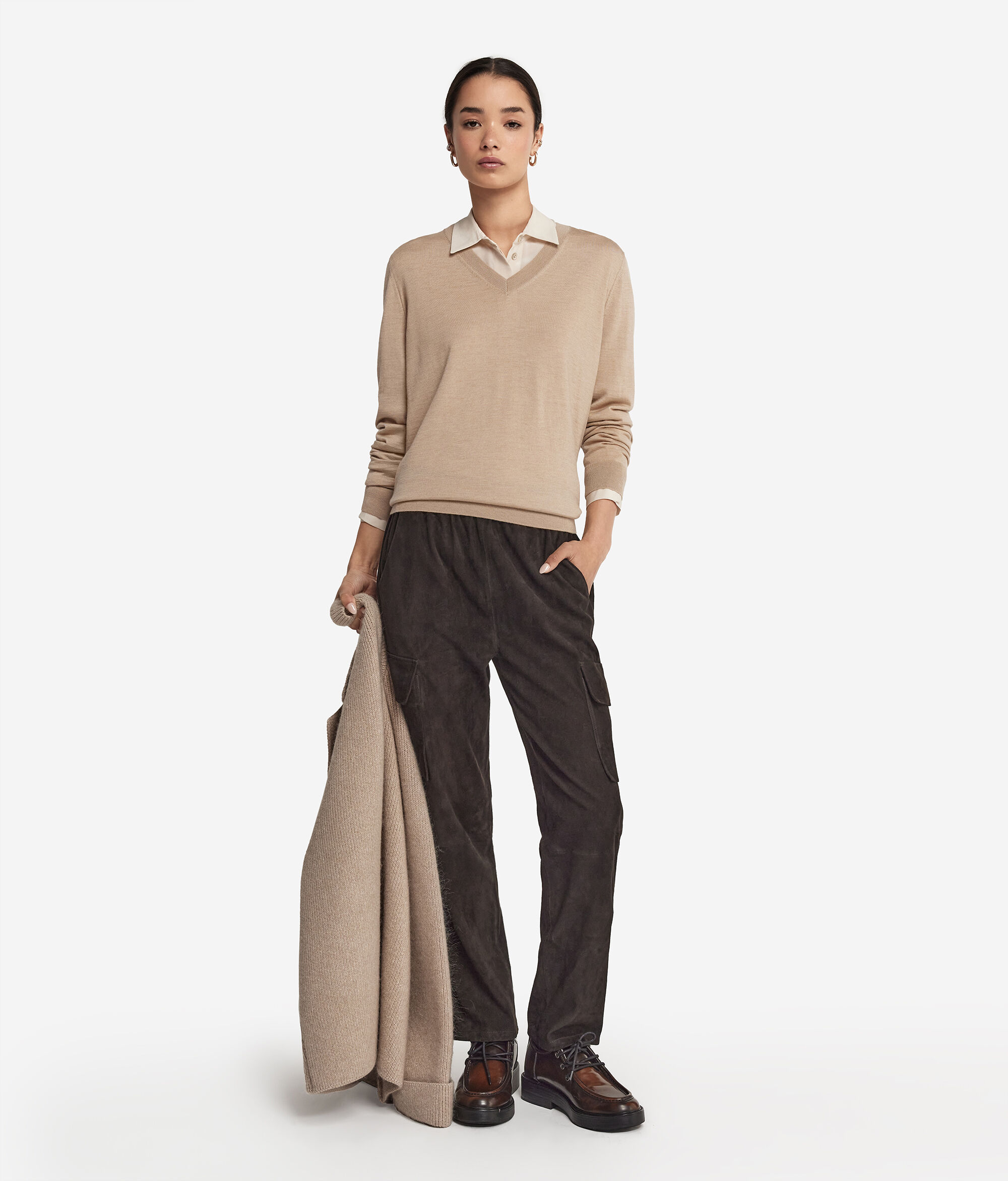 Maglia con Scollo a V in Cashmere Ultrafine