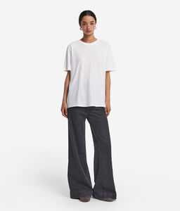 T-Shirt girocollo in cotone - WHITE