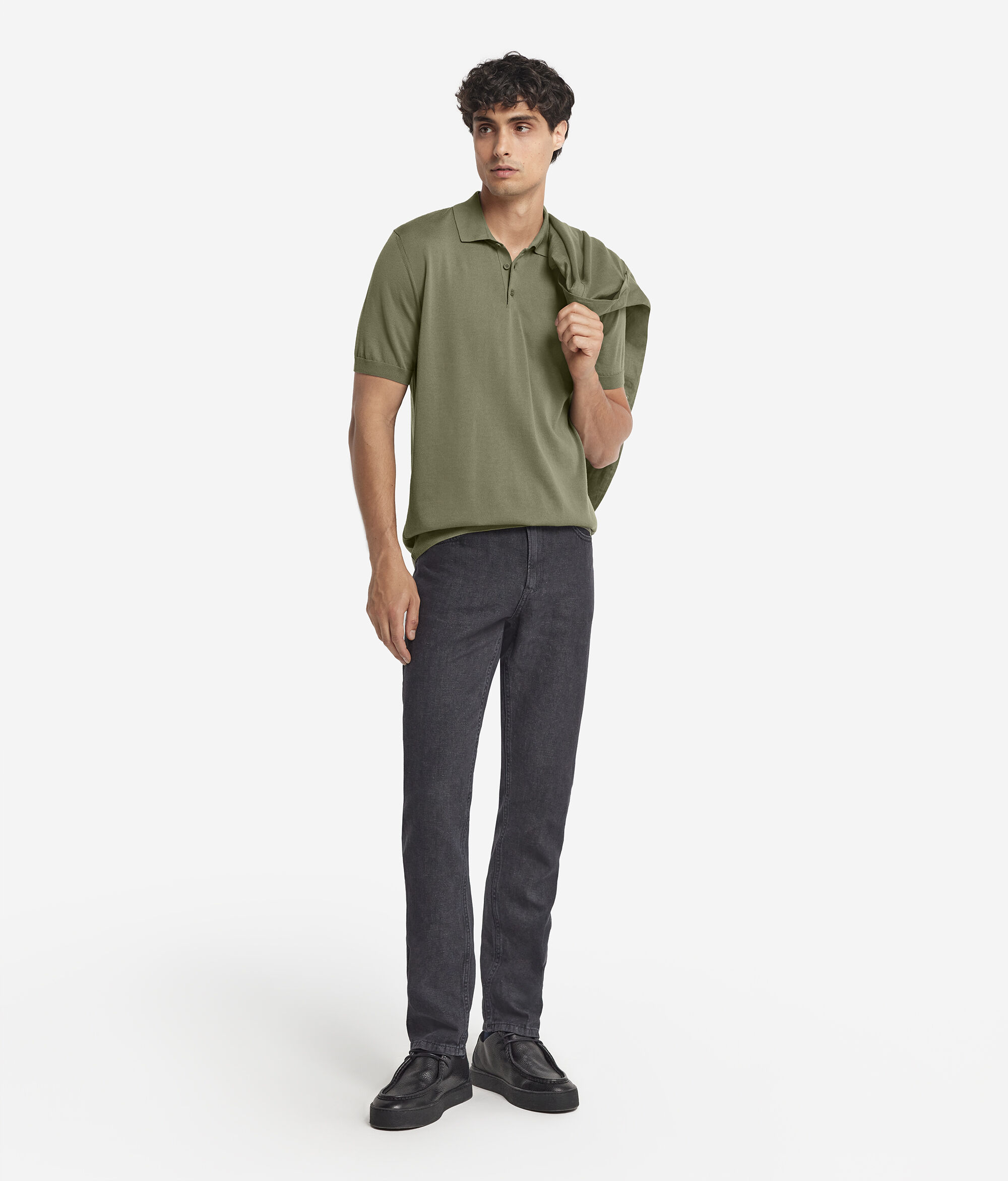 Short-Sleeved Fresh Cotton Polo Shirt