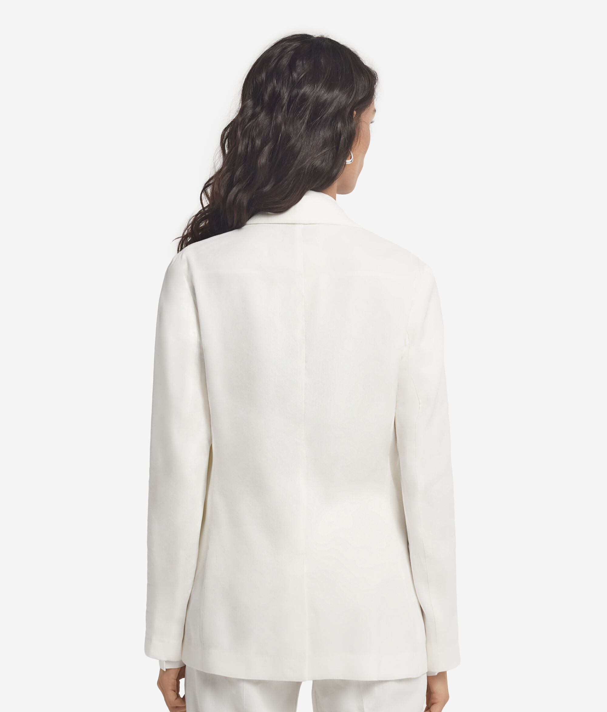 Linen Viscose Single-Breasted Jacket