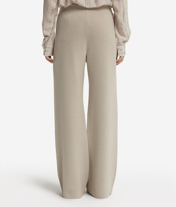 Широкие брюки из шерсти с ламе