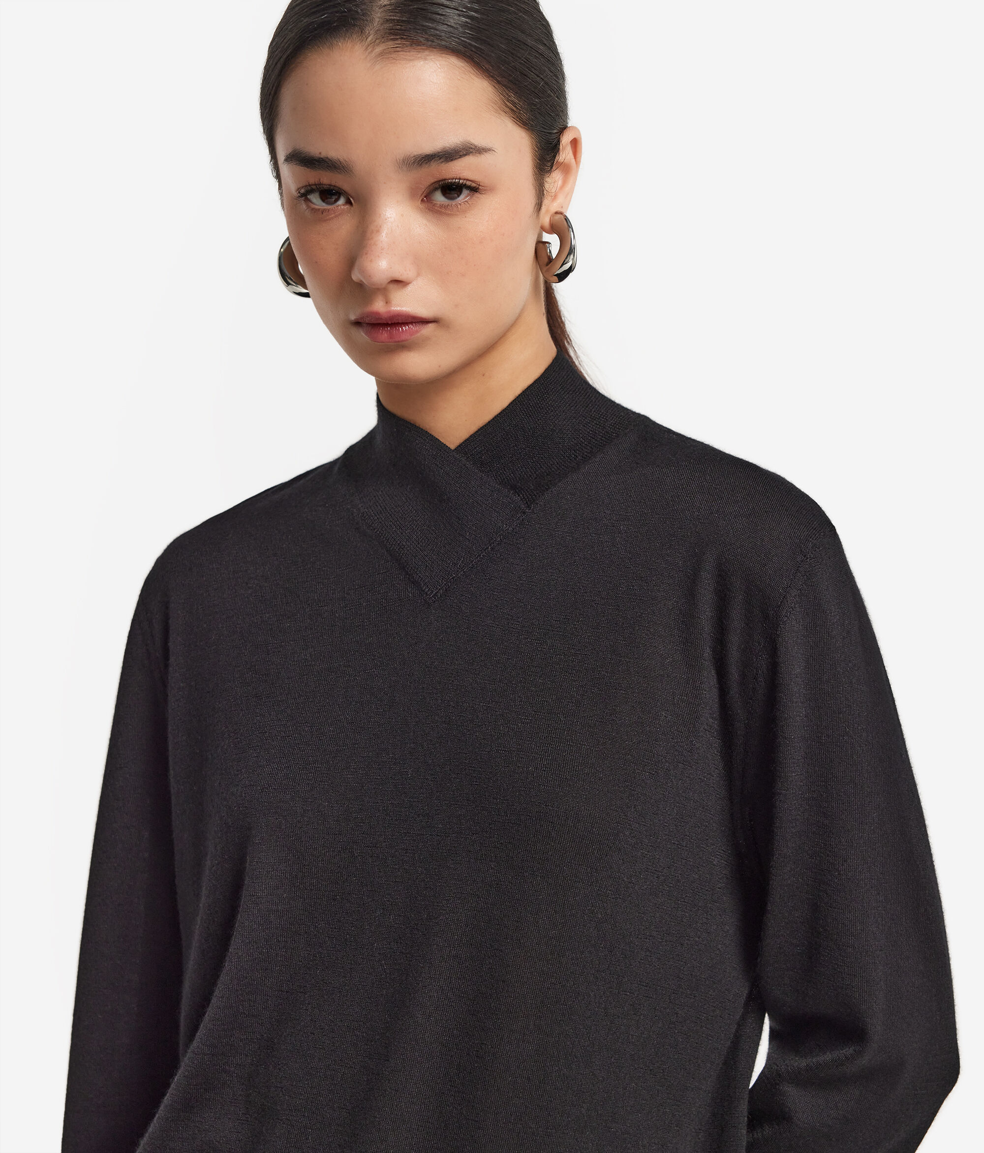 Jersei Coll Perkins Superposat de Cashmere