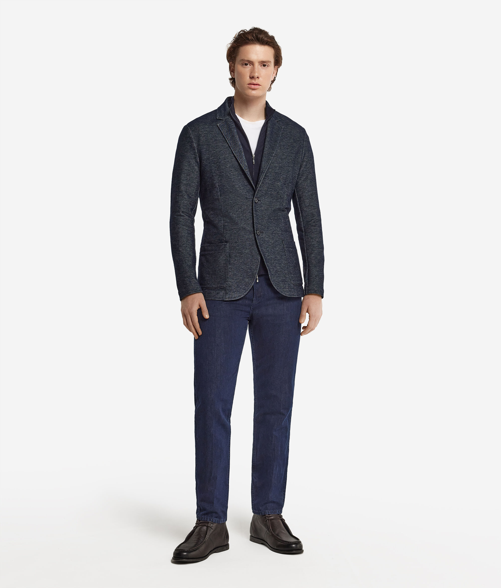 Denim-effect Jersey Jacket