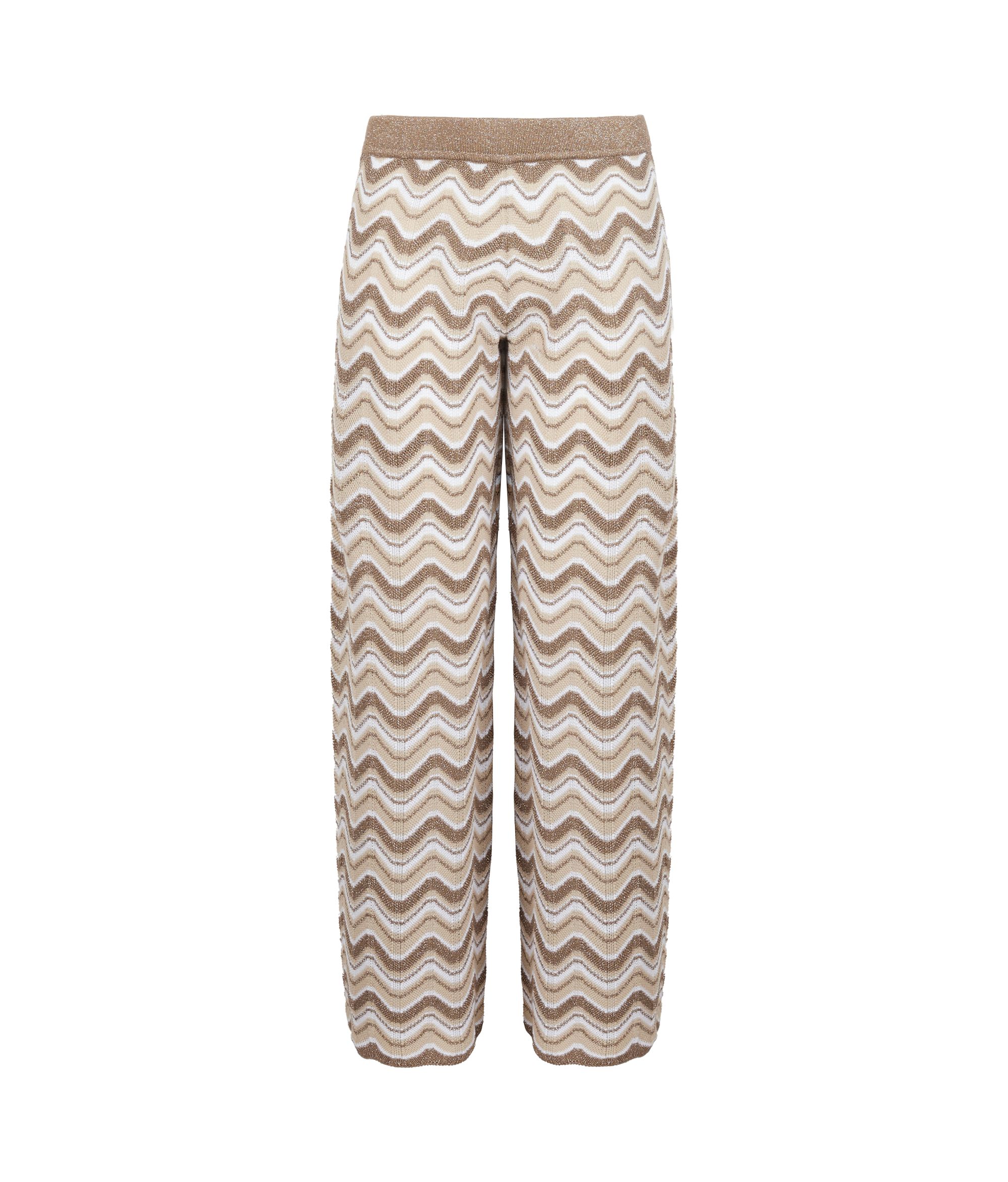 Chevron lamé pants