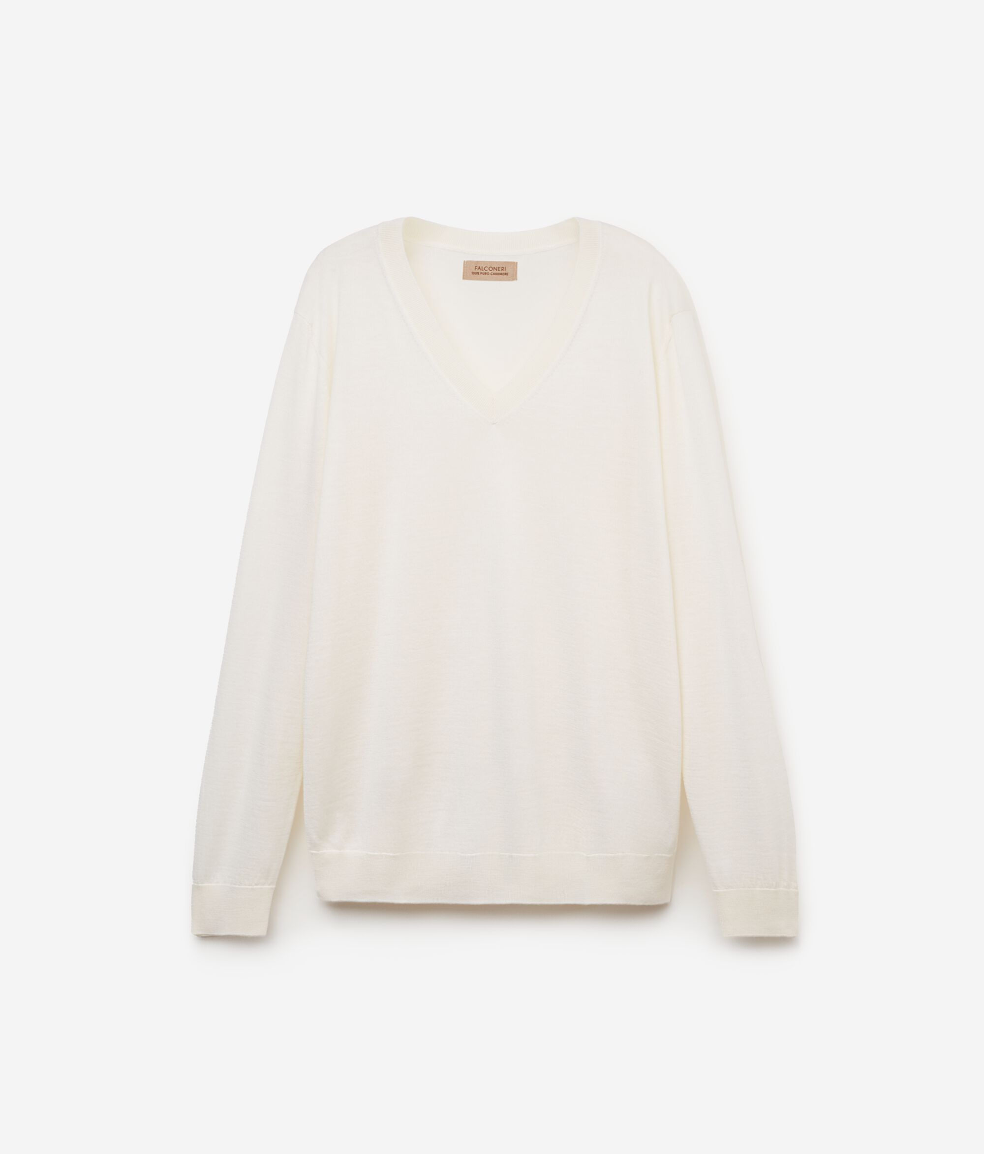 Pull à col V en cachemire ultra-fin