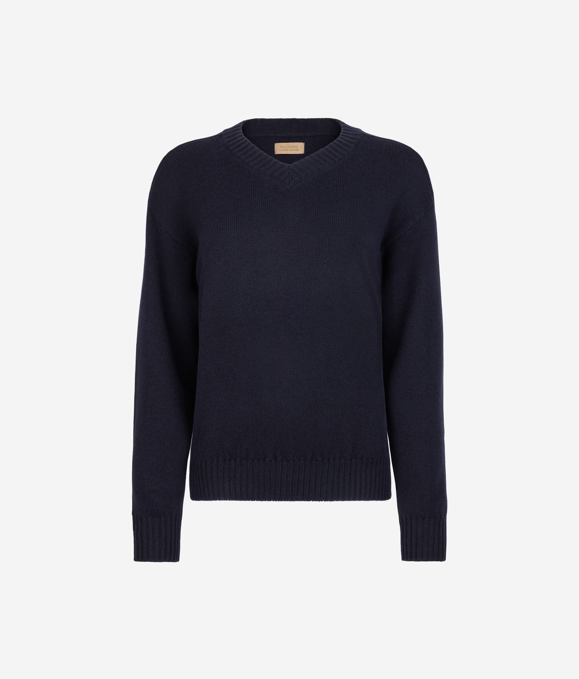 Pullover mit V-Ausschnitt und Sattelschulter aus Kaschmir Ultrasoft
