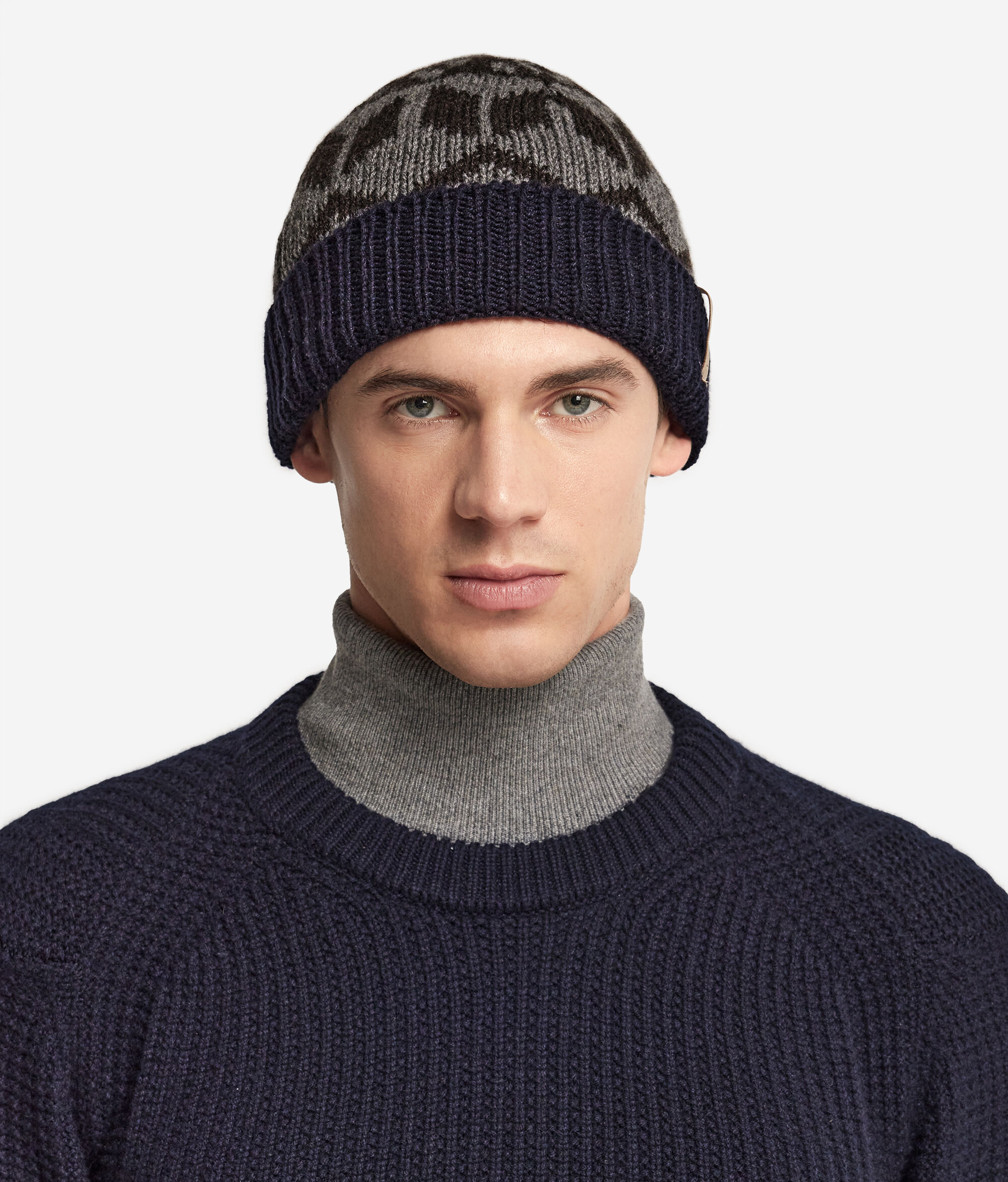 Gorro de cashmere jacquard