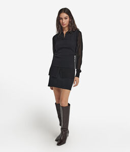 Canotta reversibile in Cashmere Ultrafine - BLACK