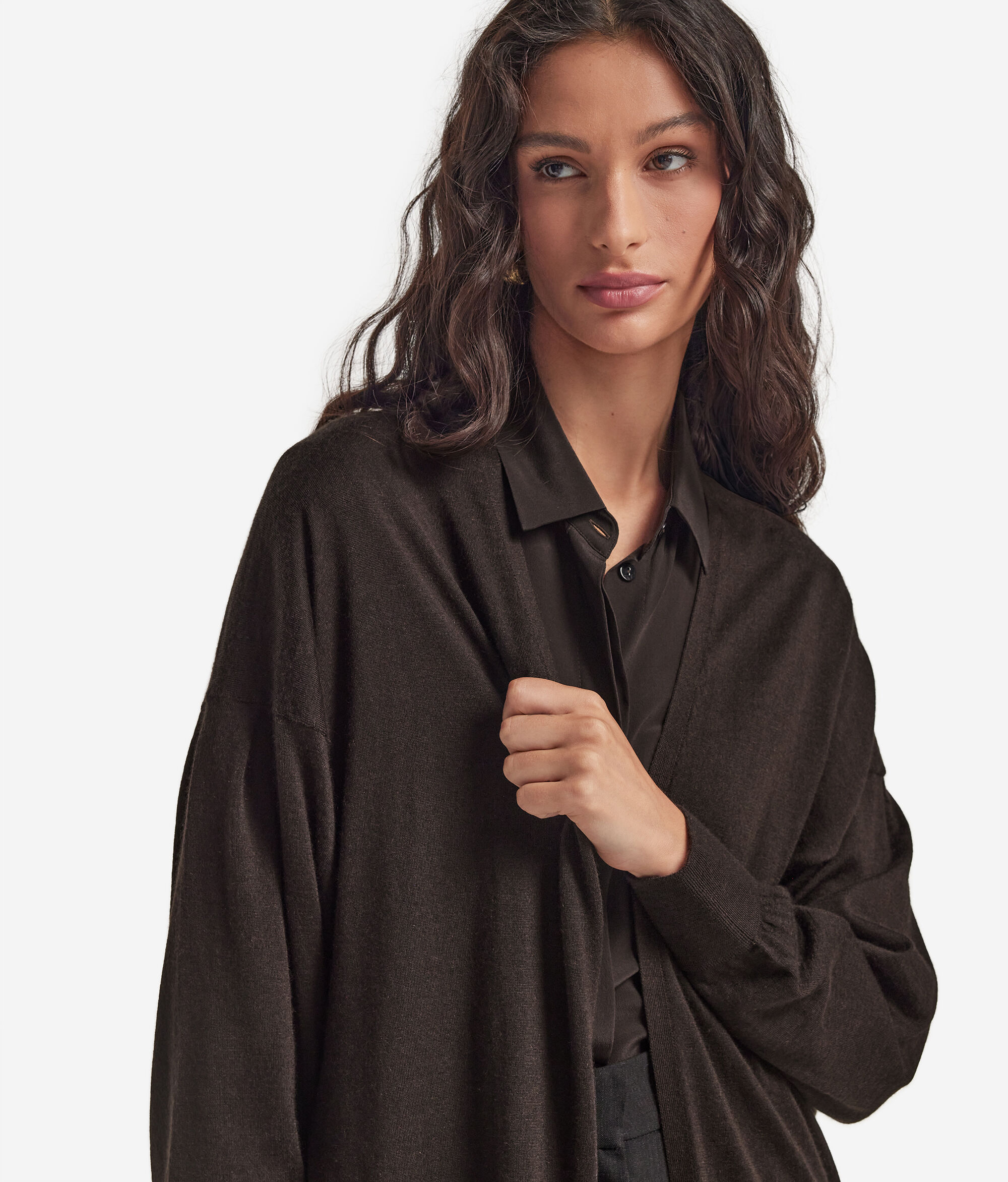 Cardigan Comprido em Ultrafine Cashmere