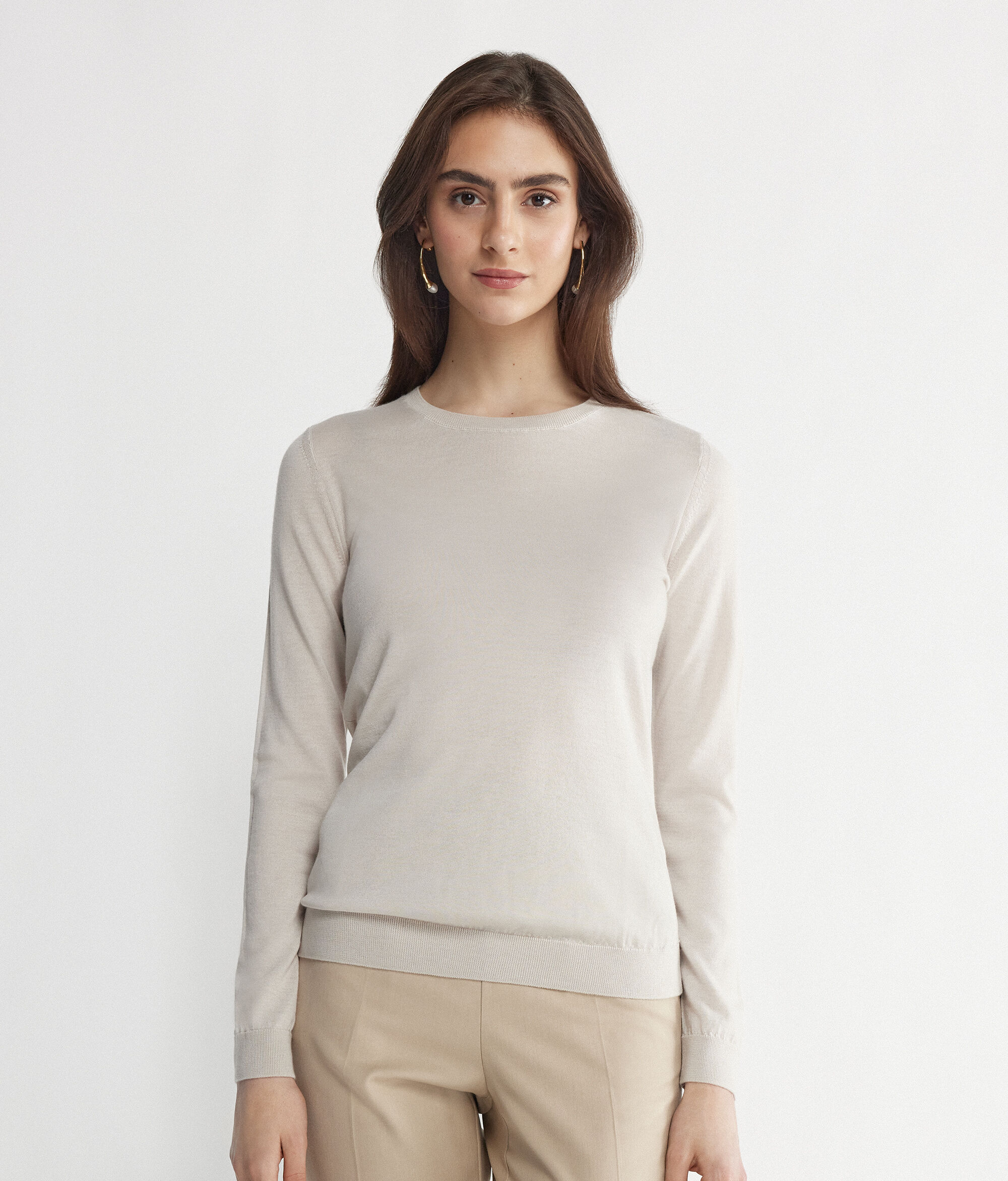 Round-Neck Ultrafine Cashmere Jumper