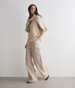 T-Shirt girocollo in cotone - NUDE