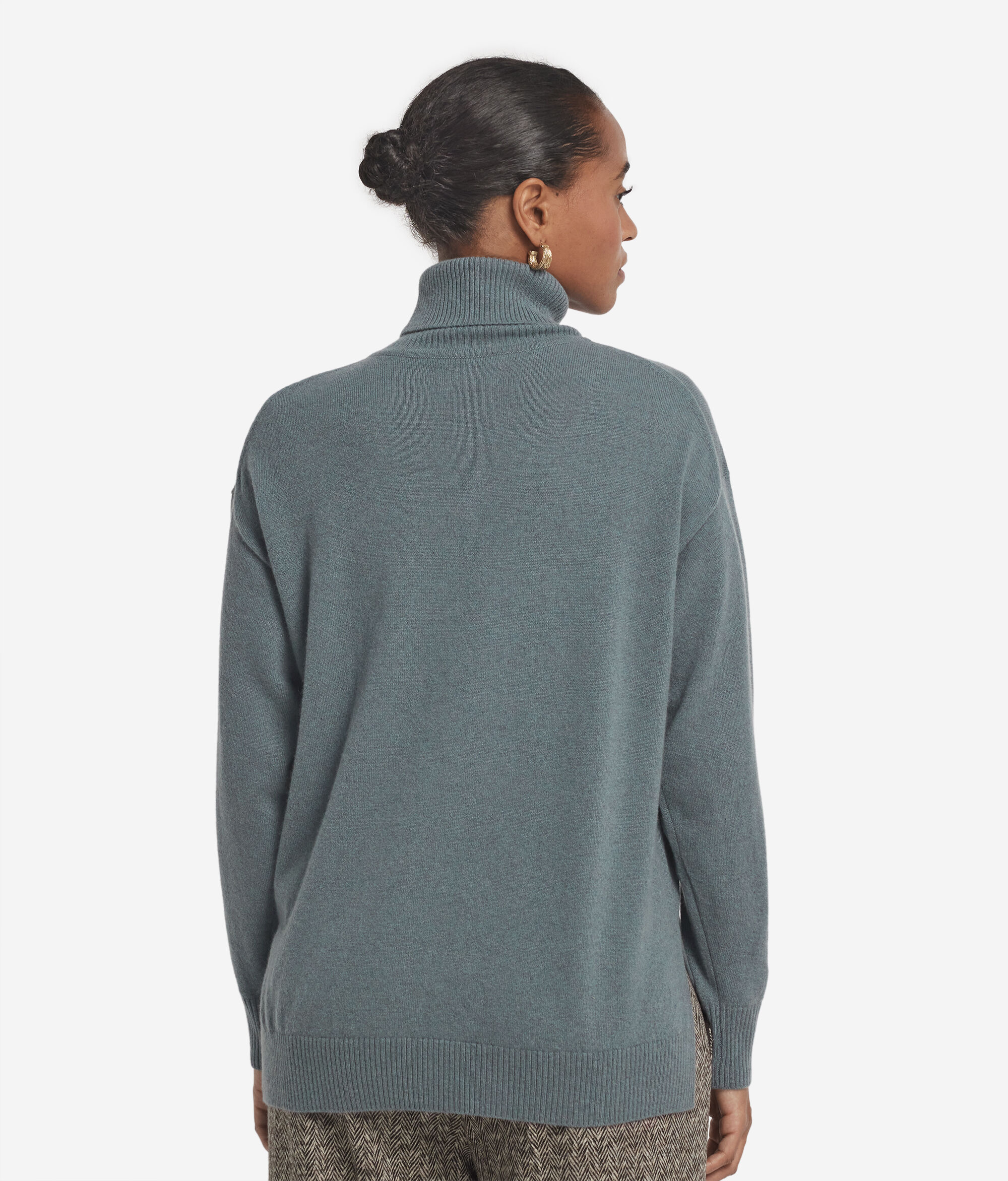 Rollkragenpullover aus Kaschmir Ultrasoft mit Schlitzen