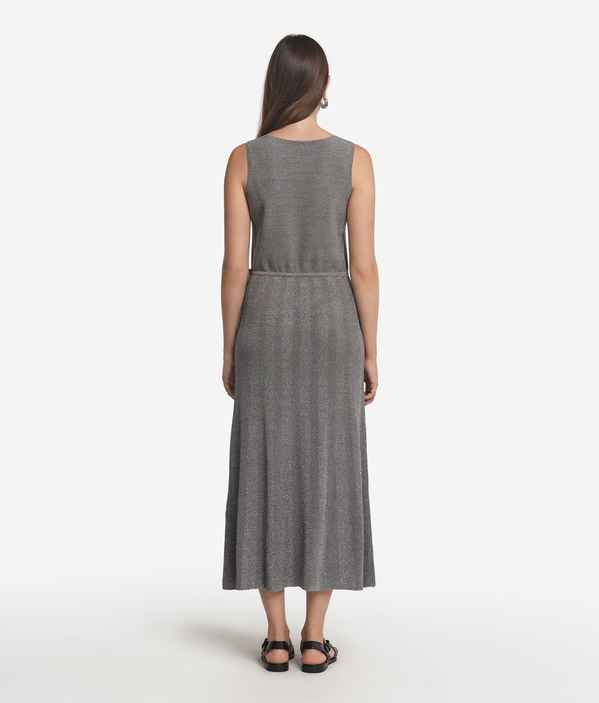 Lamé Ribbed Dress