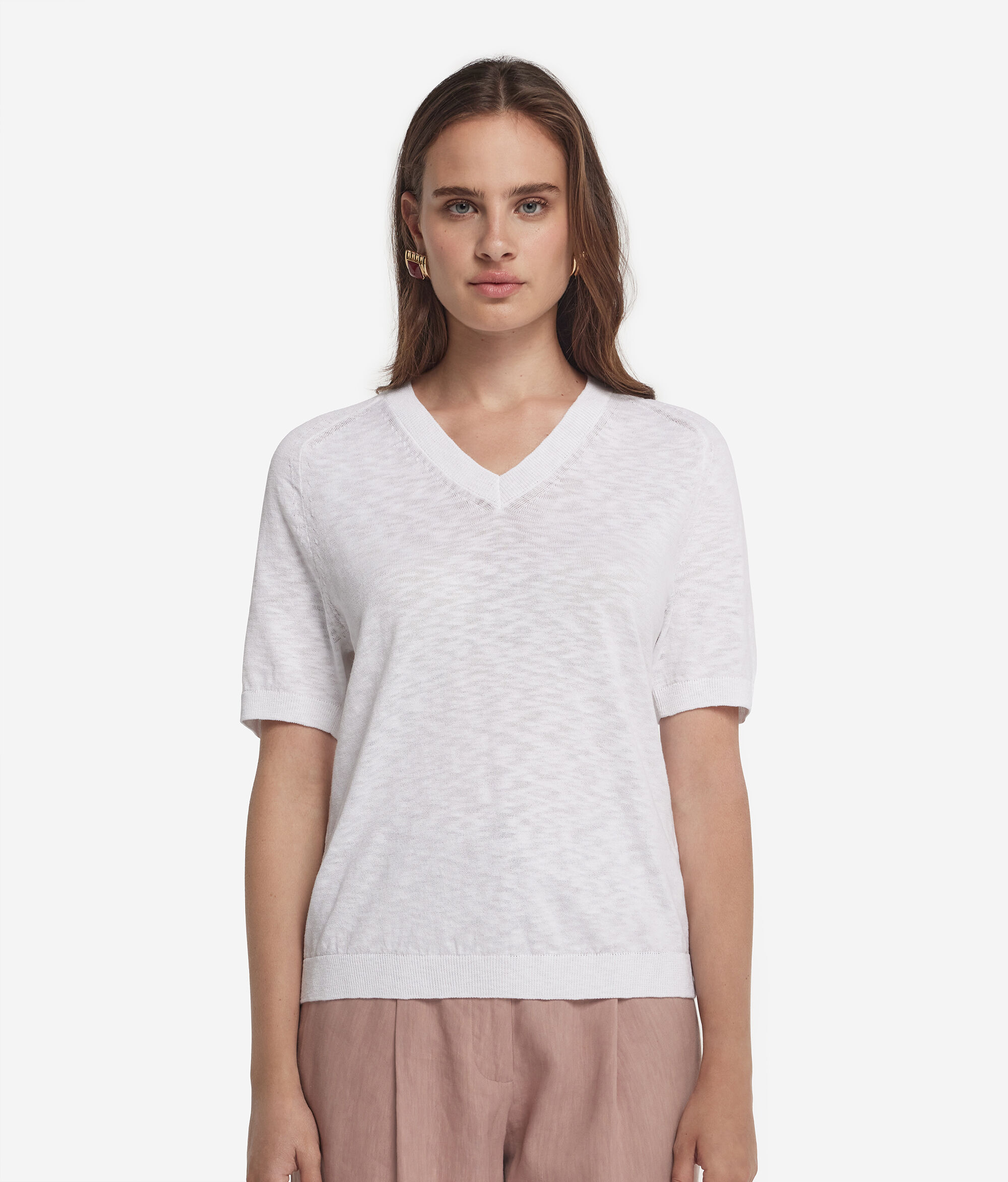 Tricou Mânecă Scurtă Decolteu în V Twist
