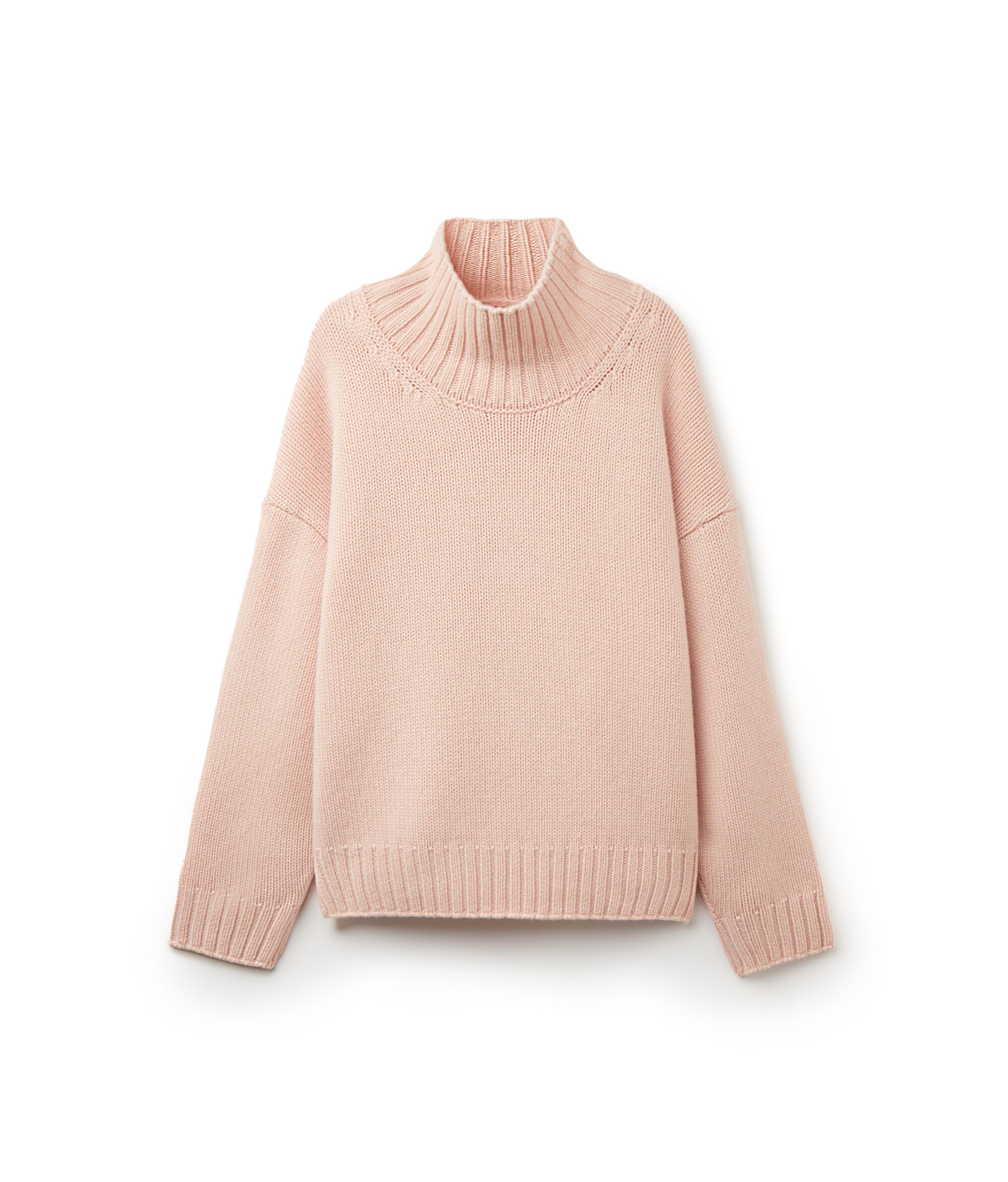 Cashmere Tricot Funnel-Neck Jumper