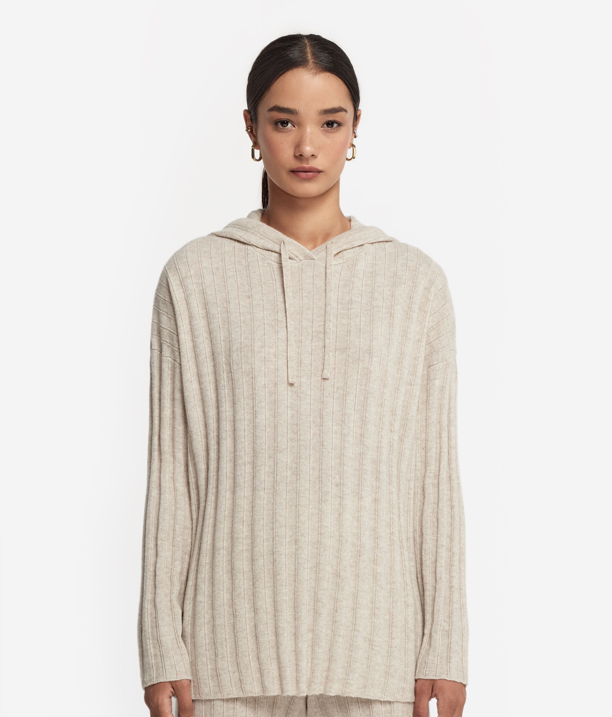Geripptes Sweatshirt aus Kaschmir Ultrasoft