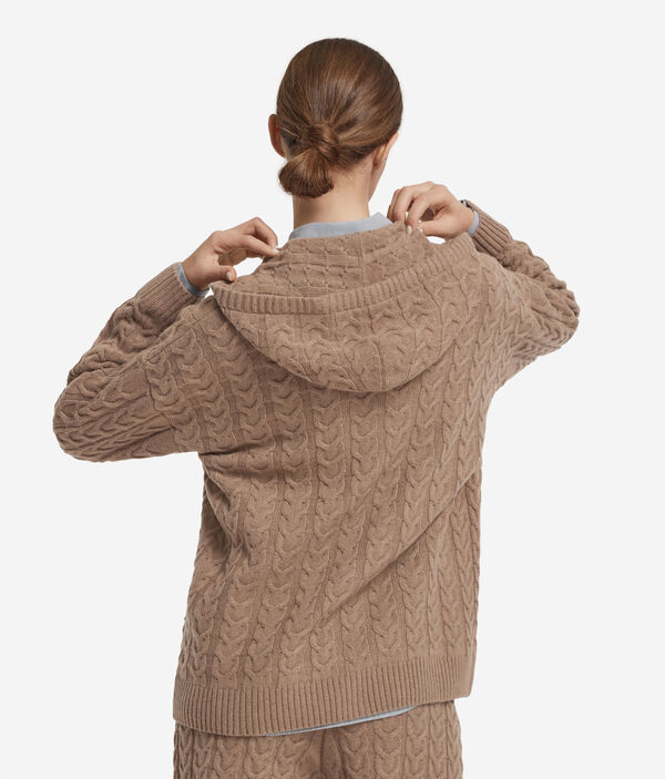 Толстовка с косами из ультрамягкого кашемира