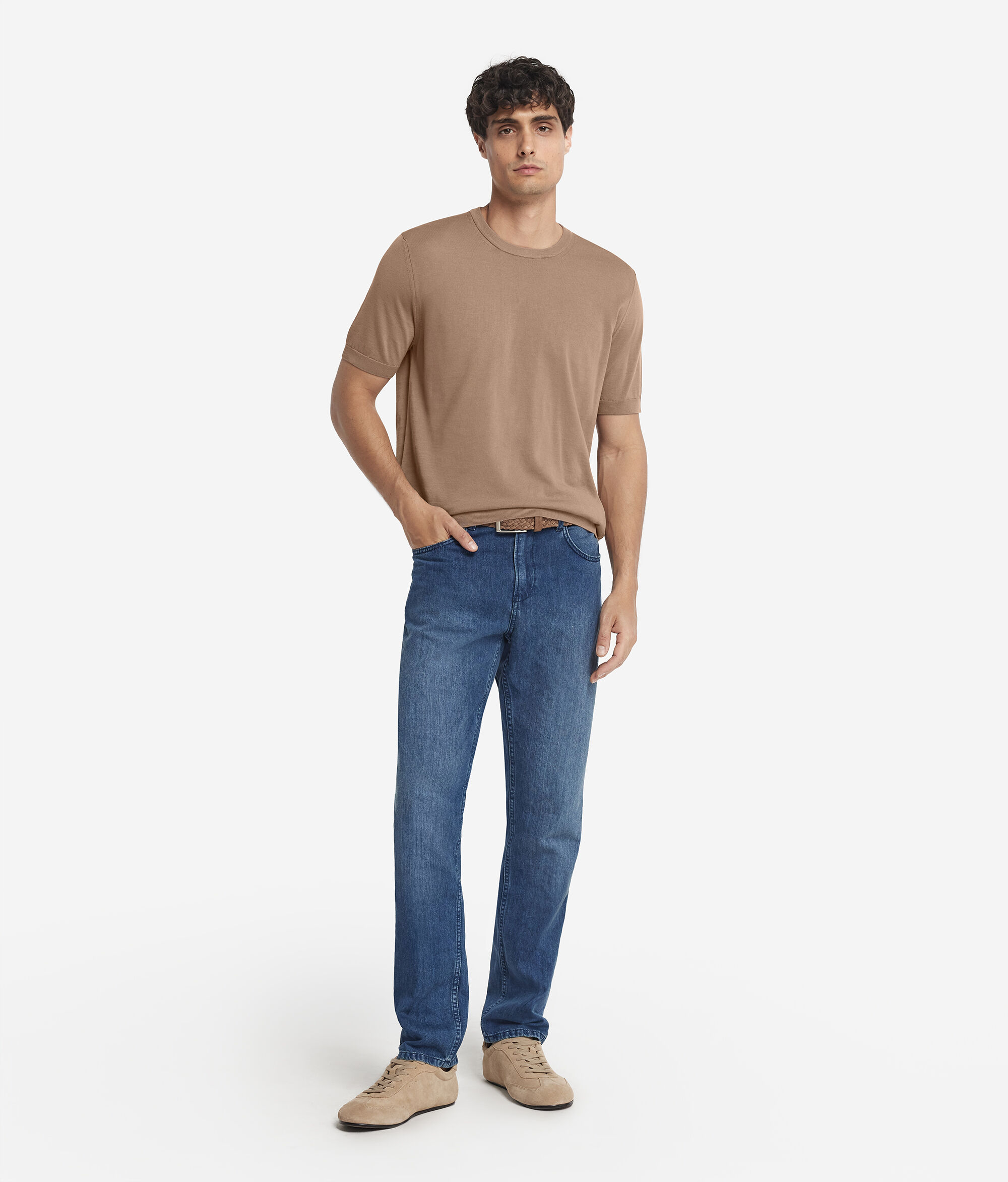 Fresh Cotton Short-Sleeved Round-Neck T-Shirt