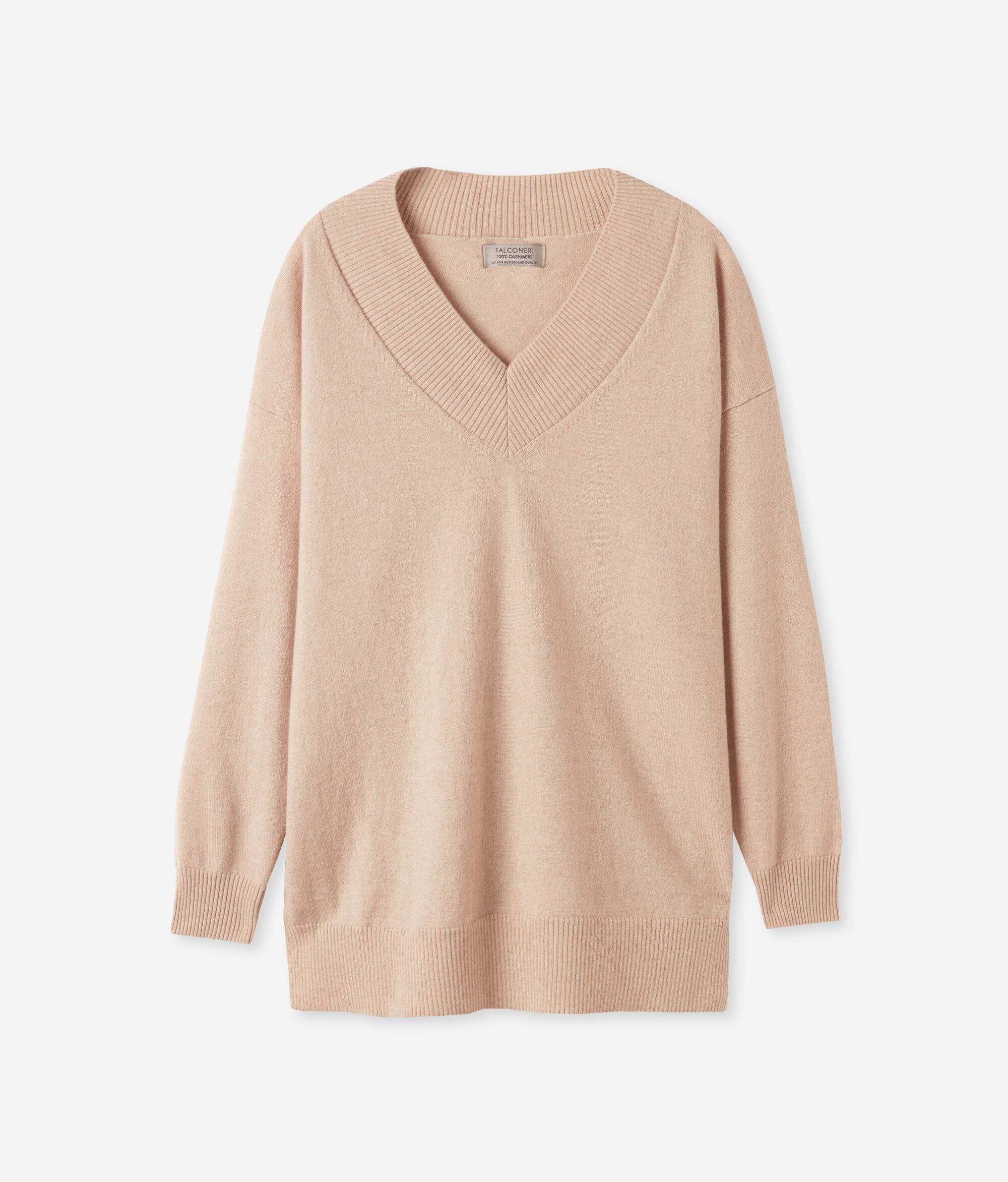 Pull en cachemire femme oversize col V