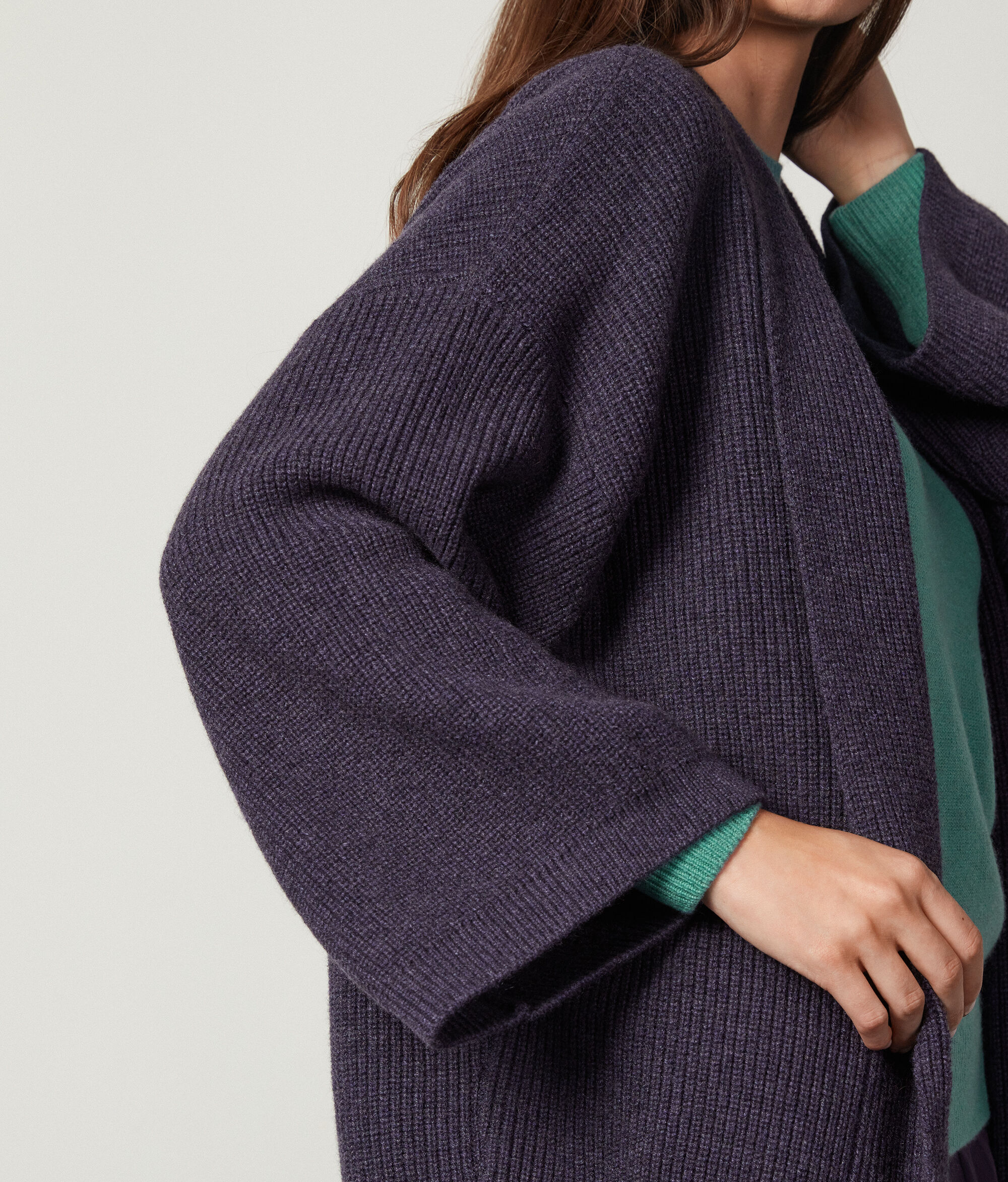 Κάπα από Ultrasoft Cashmere με Πλέξη Λάστιχο