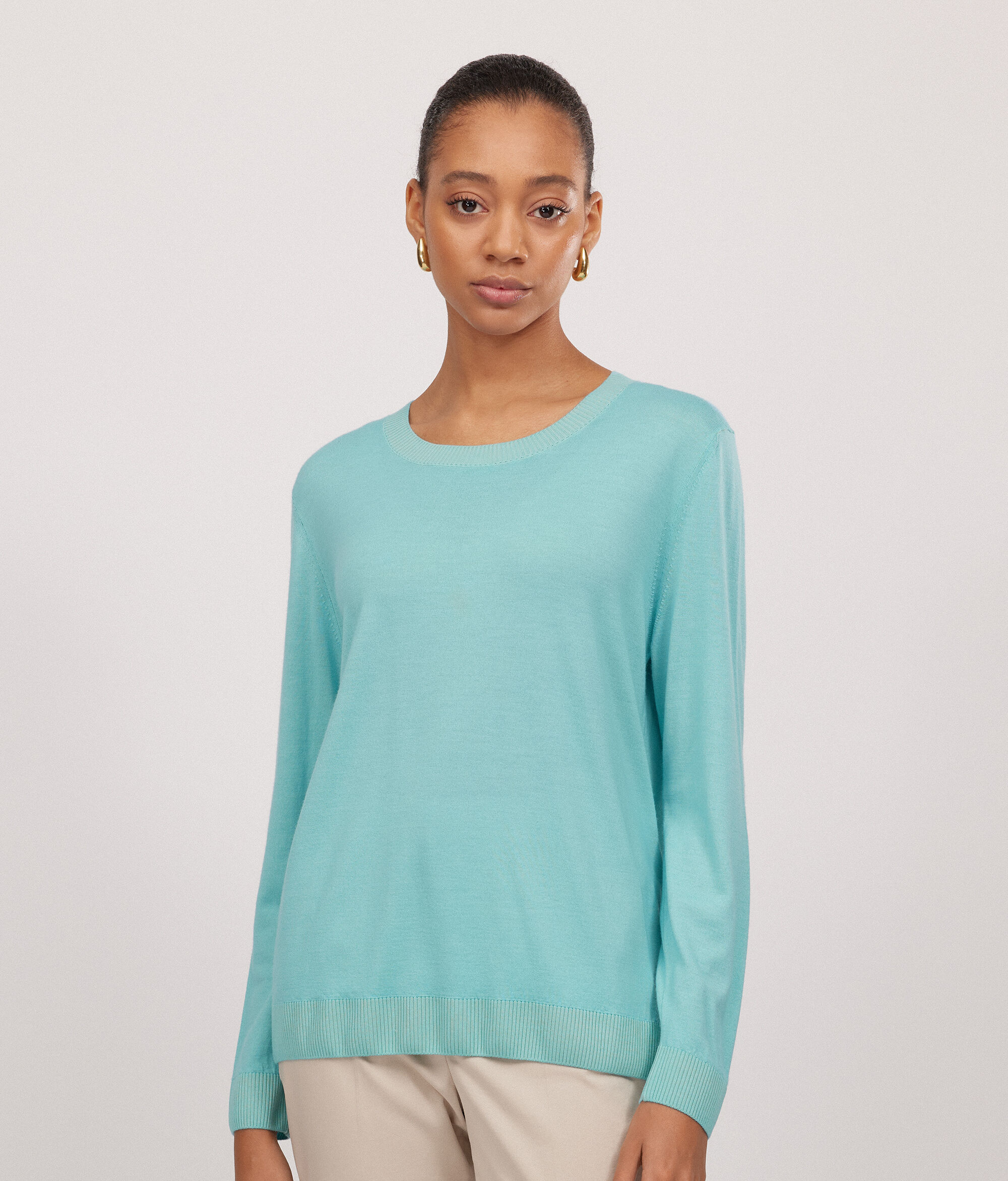 Round-Neck Ultrafine Cashmere Jumper