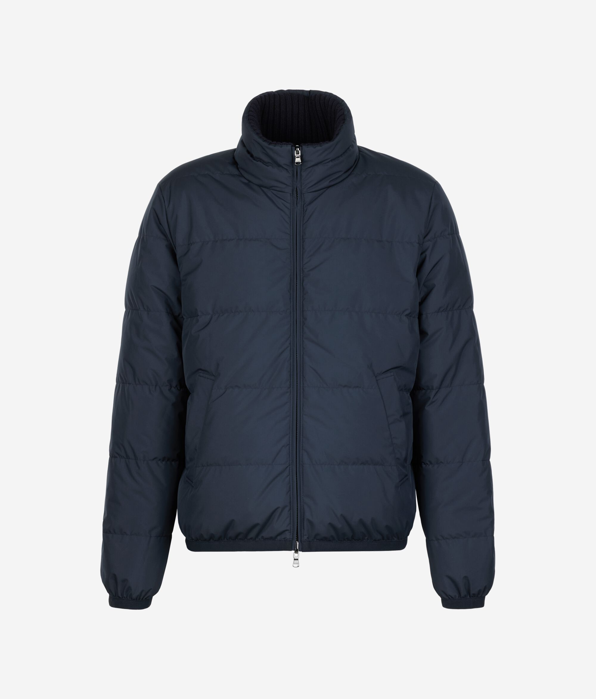 Двусторонний пуховик из кашемира и шерсти