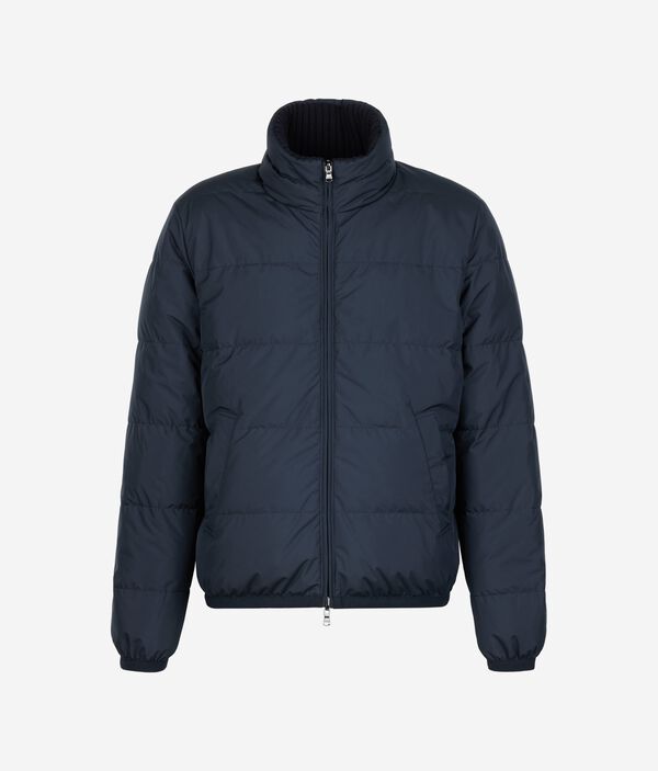 Двусторонний пуховик из кашемира и шерсти