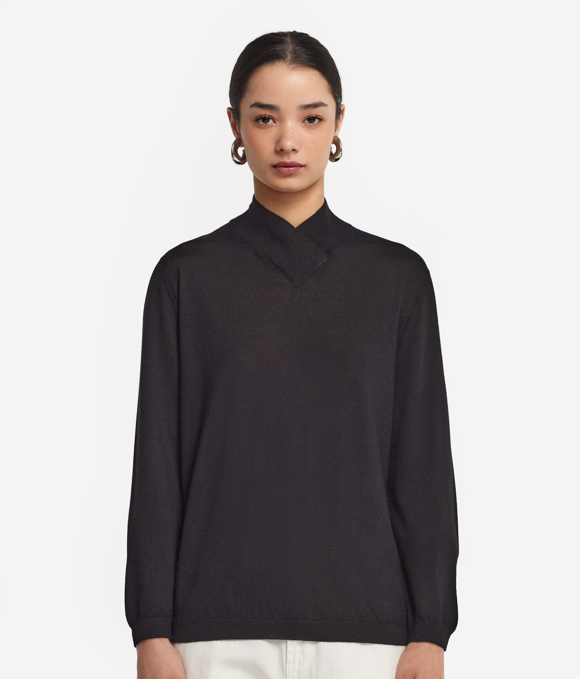 Jersei Coll Perkins Superposat de Cashmere