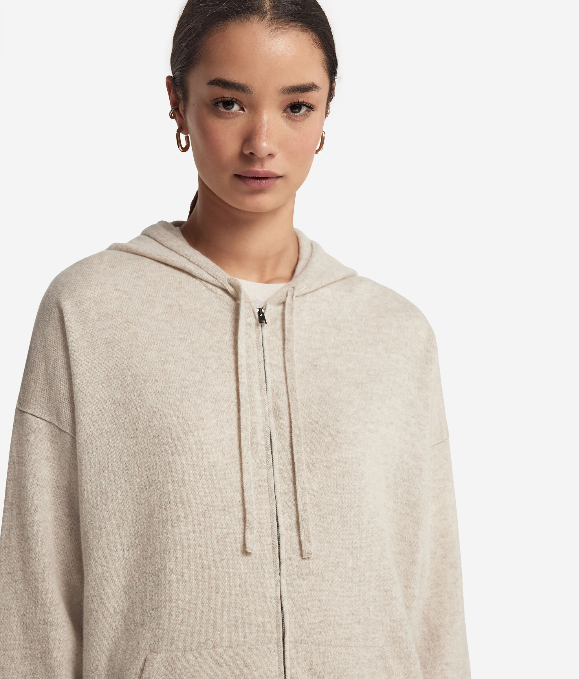Sweatshirt aus Kaschmir Ultrasoft mit Kapuze