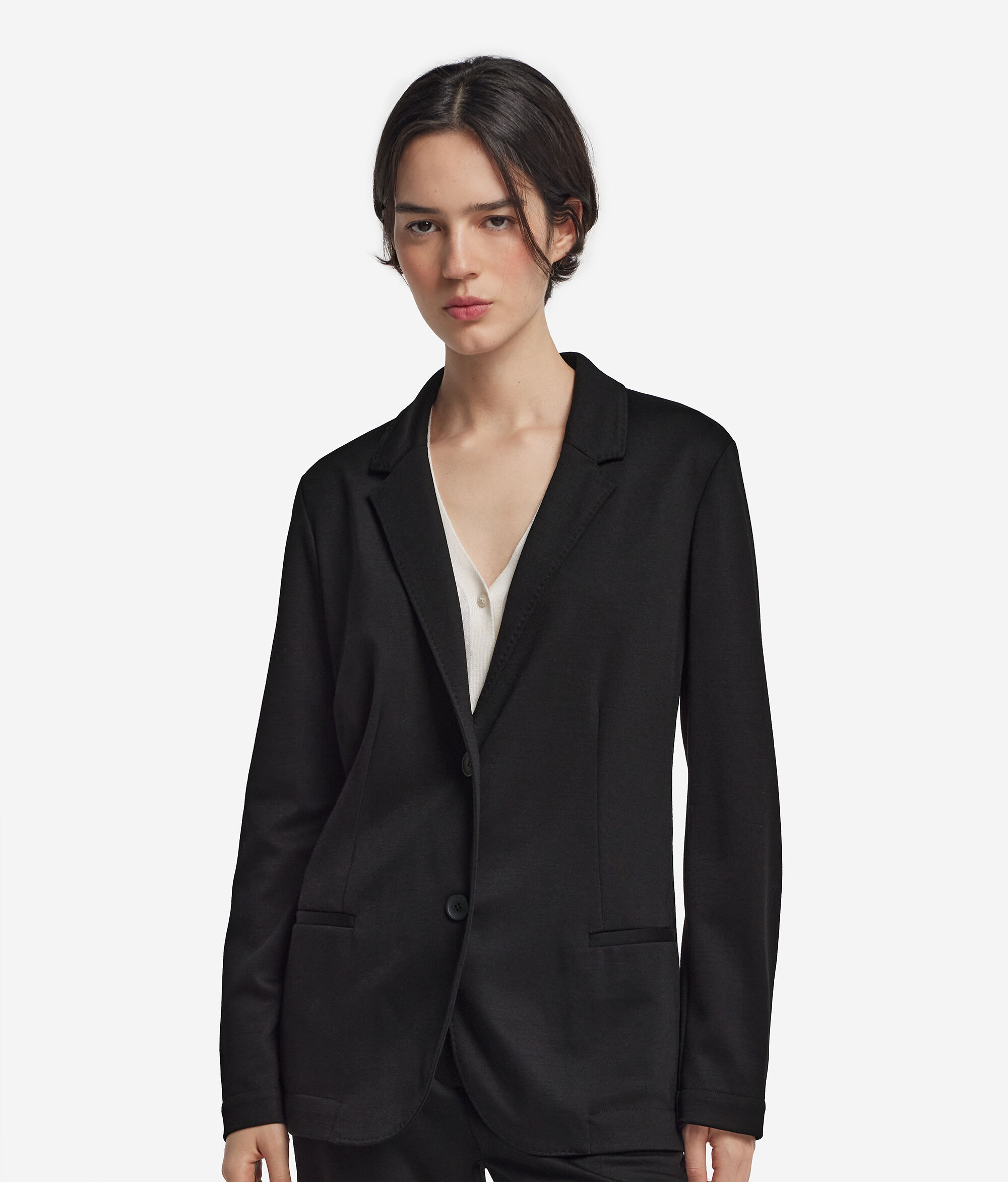 Wool jersey jacket