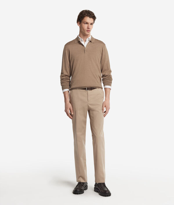 Джемпер-поло из ультратонкого кашемира