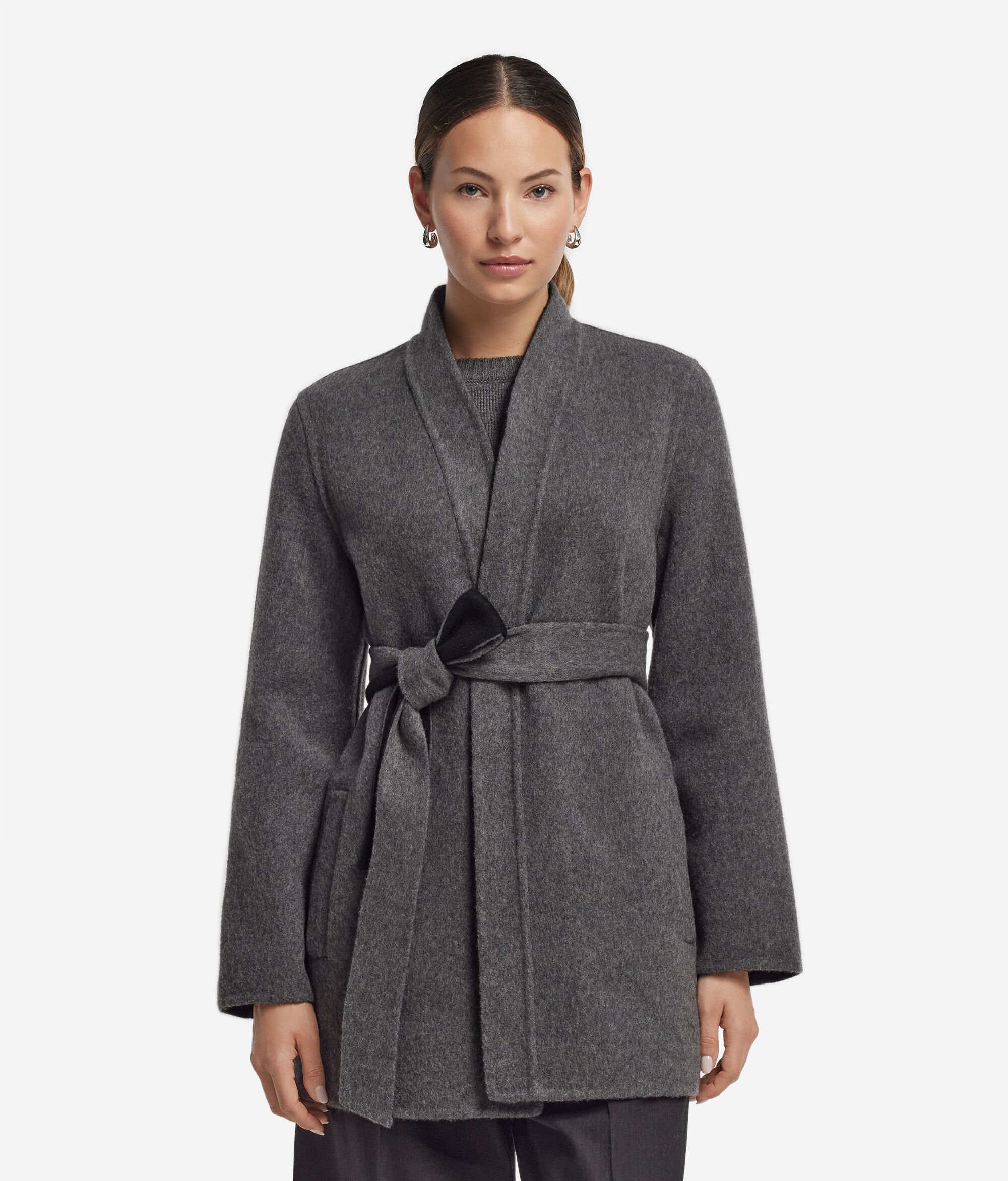 Reversible cashmere coat